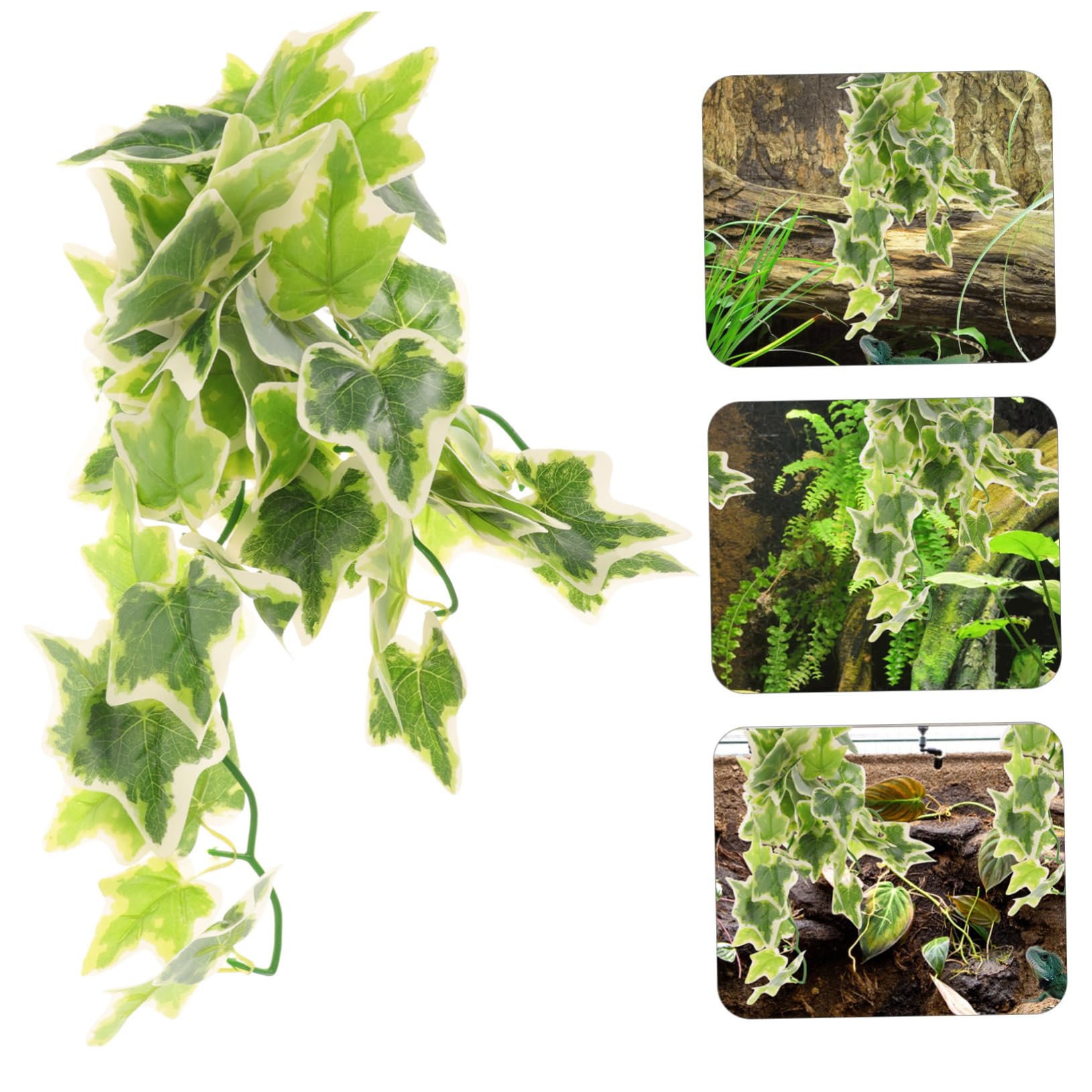 Abaodam 5 Pezzi rattan artificiale impostore decorazione vegetale di simulazione pianta di serpente terrario piante verdi simulate dell'acquario acquario piante acquatiche finte plastica