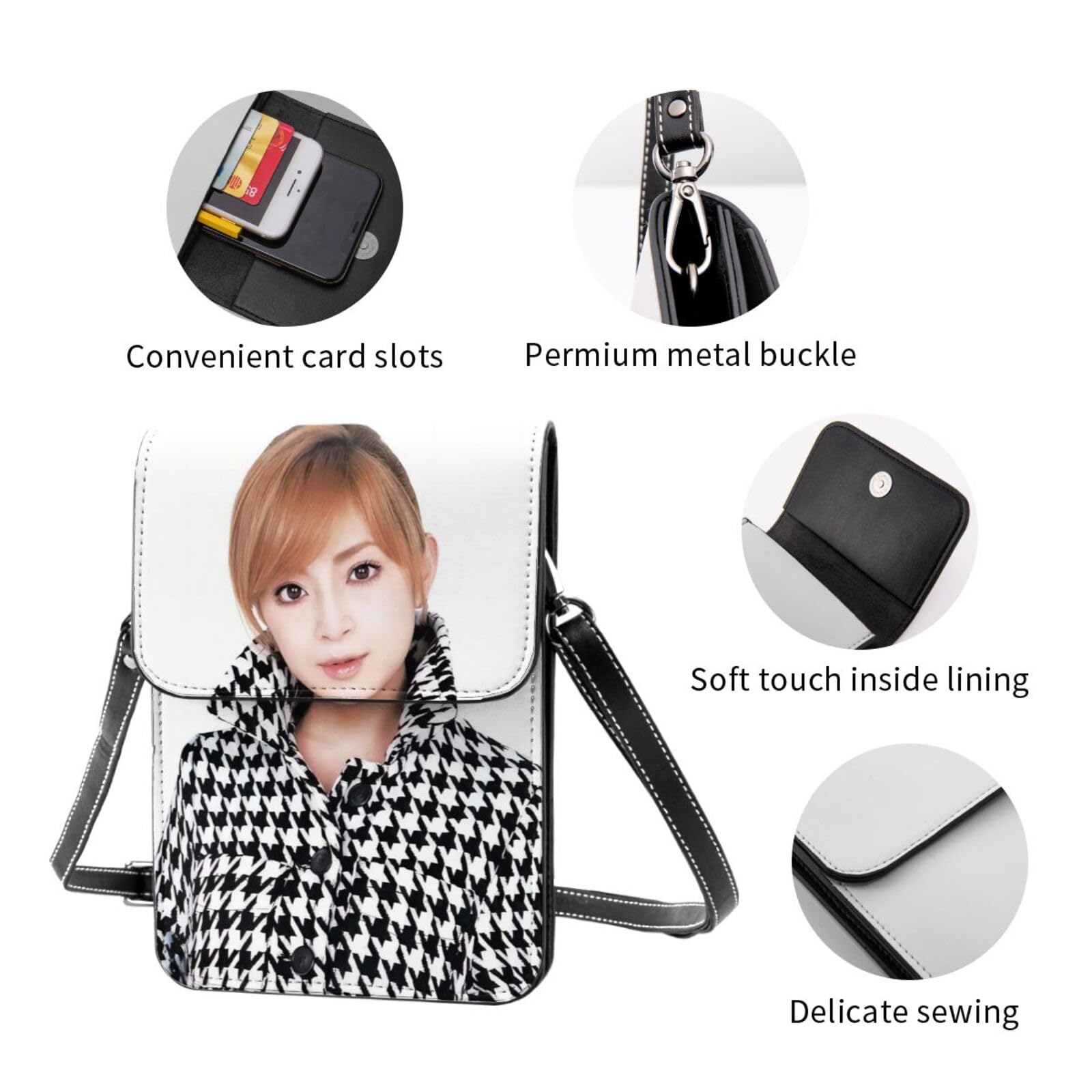 Amazon.co.jp: 写真 浜崎あゆみ (15) スマホバッグ レザーバッグ