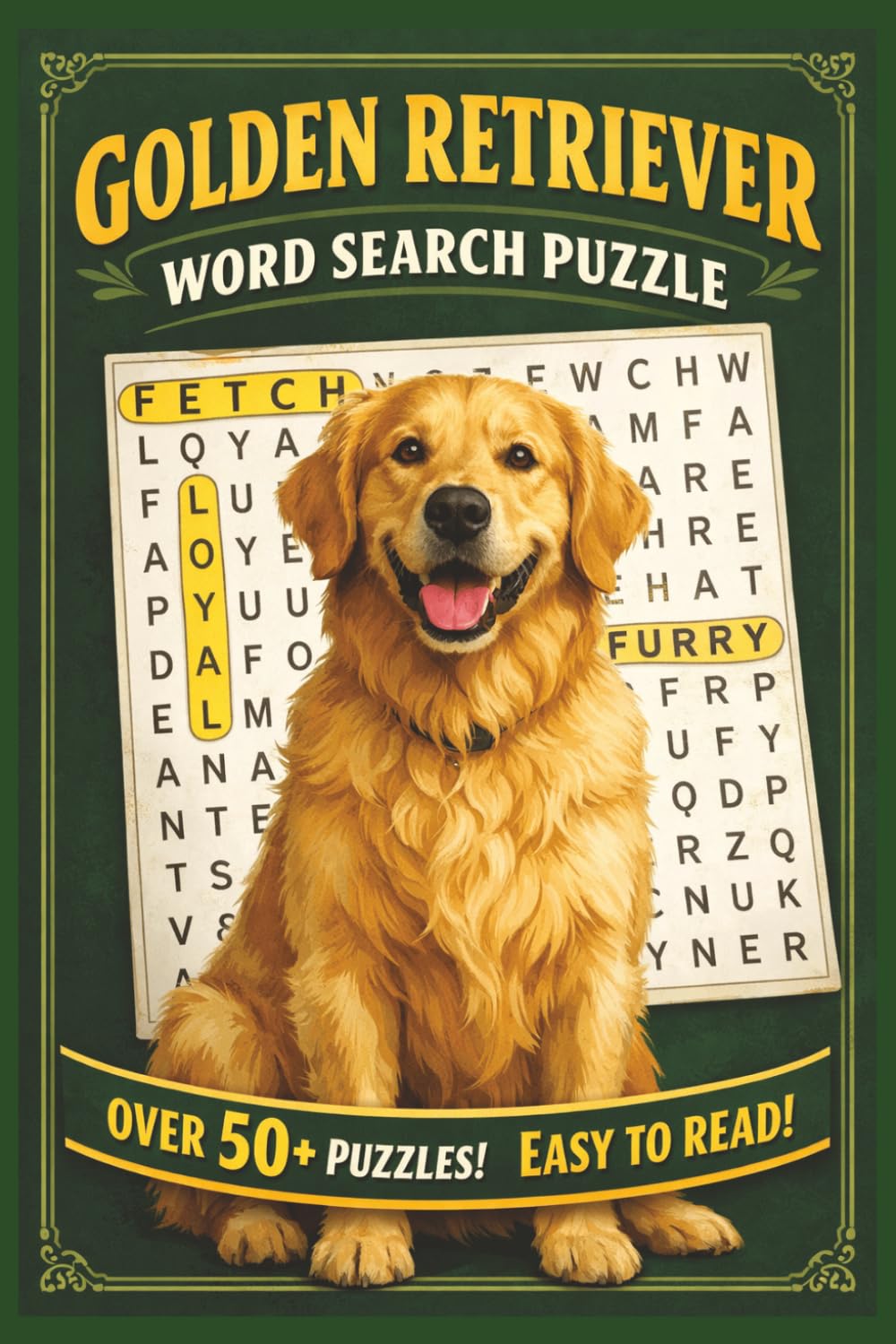 Golden Retriever Word Search Puzzle Book: Relax, Have Fun & Celebrate Your Favorite Dog Breed!