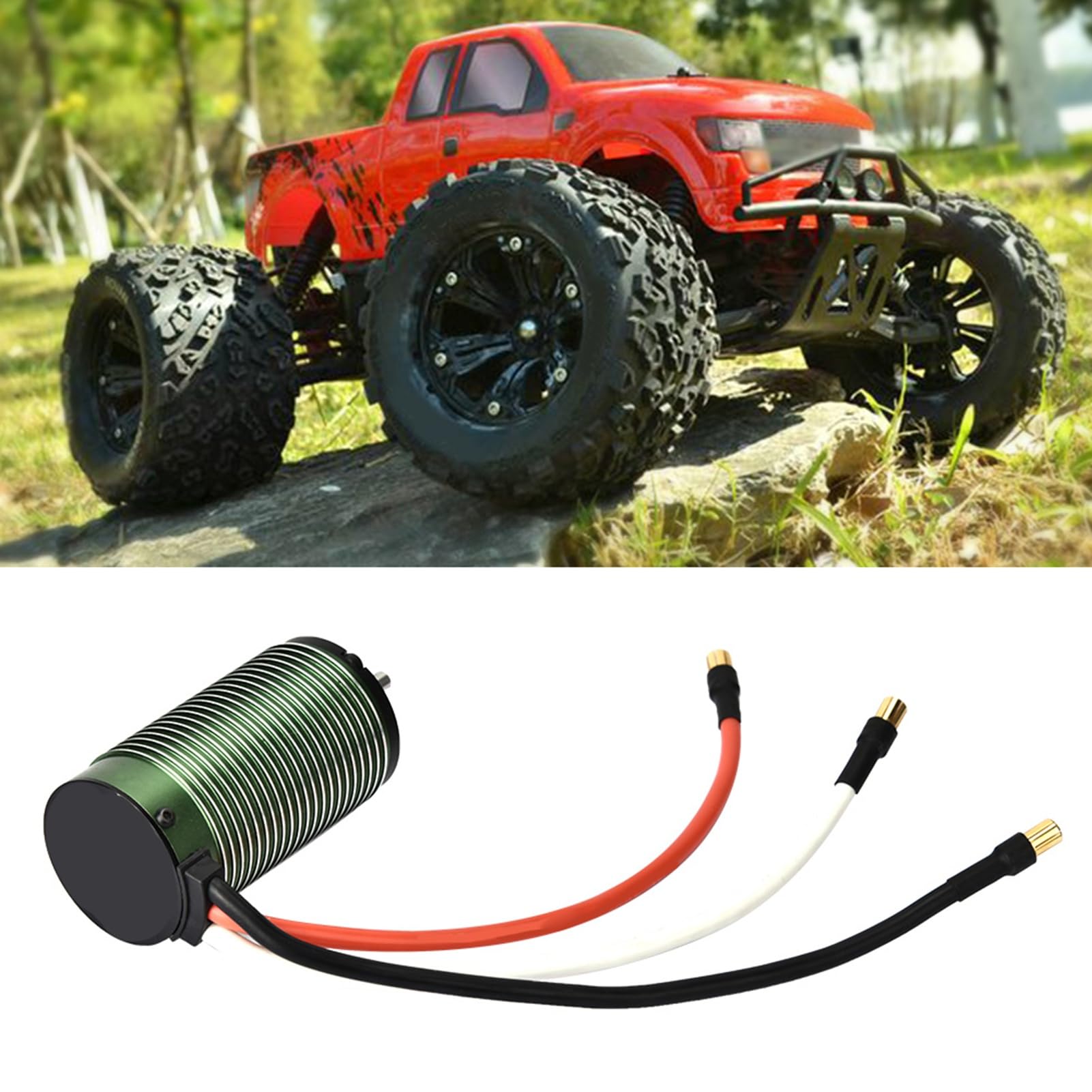 Generic Silnik Bezszczotkowy RC, Silnik Bezszczotkowy 2000KV dla 1/8 RC Castle 1515 2200KV 2000KV dla 1/8 łatwa Instalacja dla Ciężarówki /