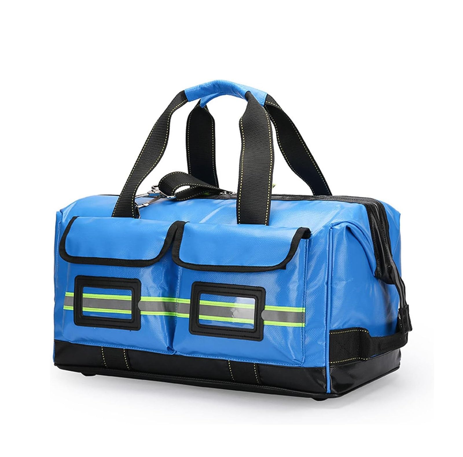 Bolsa de botiquín de primeros auxilios portátil, bolsa de primeros auxilios para primeros auxilios con múltiples bolsillos, ideal para traumatismos, enfermería y atención médica a domicilio(Blue,Small
