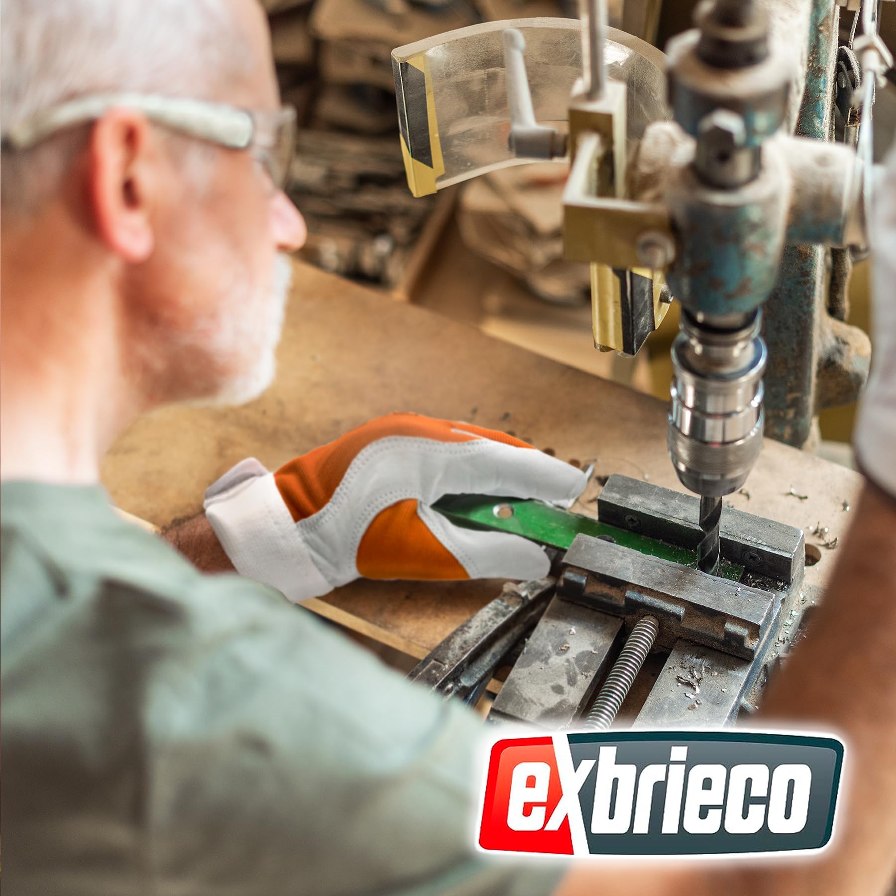 EXBRIECO 1, 3, 6 Ou 12 Paires, Gants De Travail, EPI, Cuir D'agneau