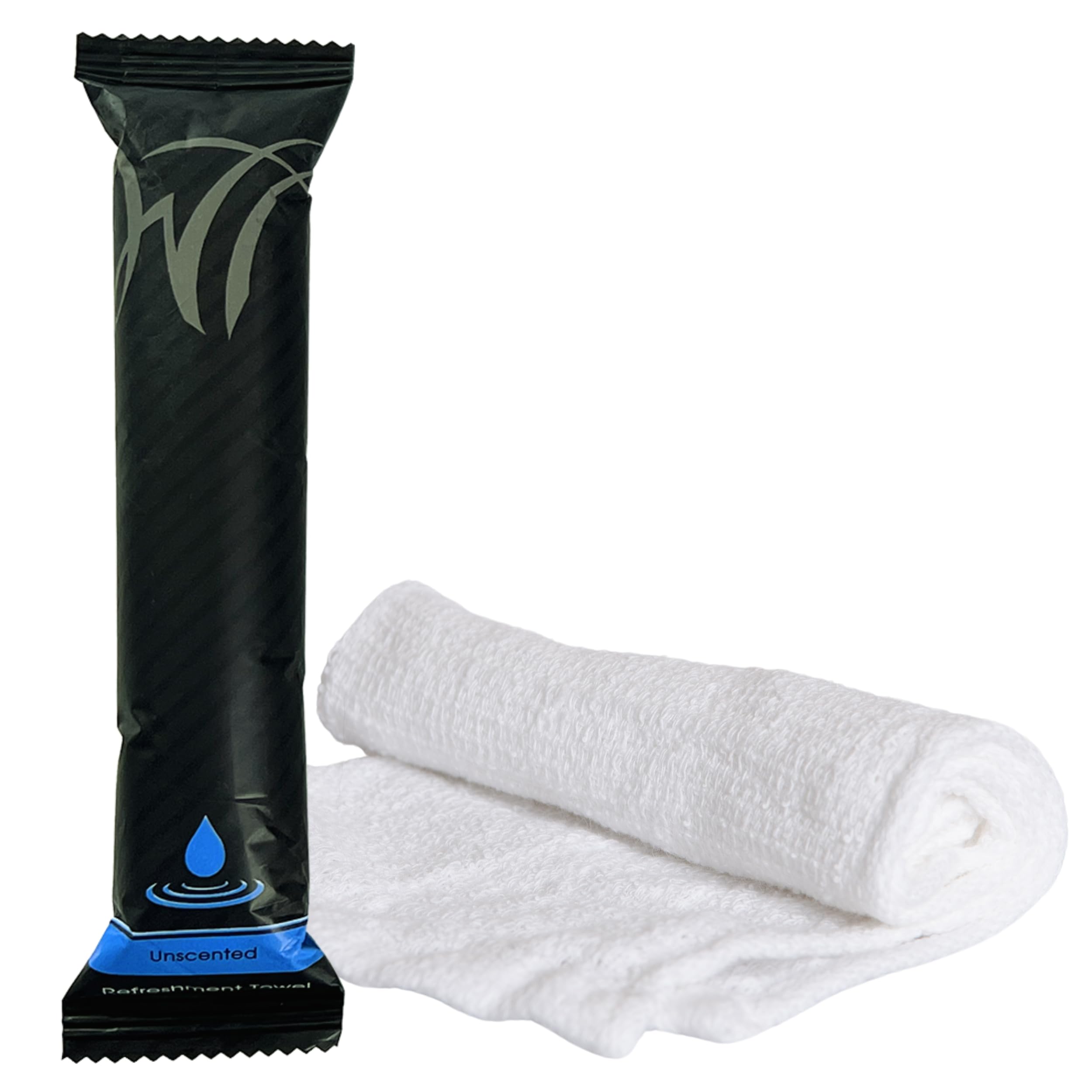 White Towel Services 8" x 8" inch Moist Cotton Towel Individually Wrapped - Unscented (Case of 50)