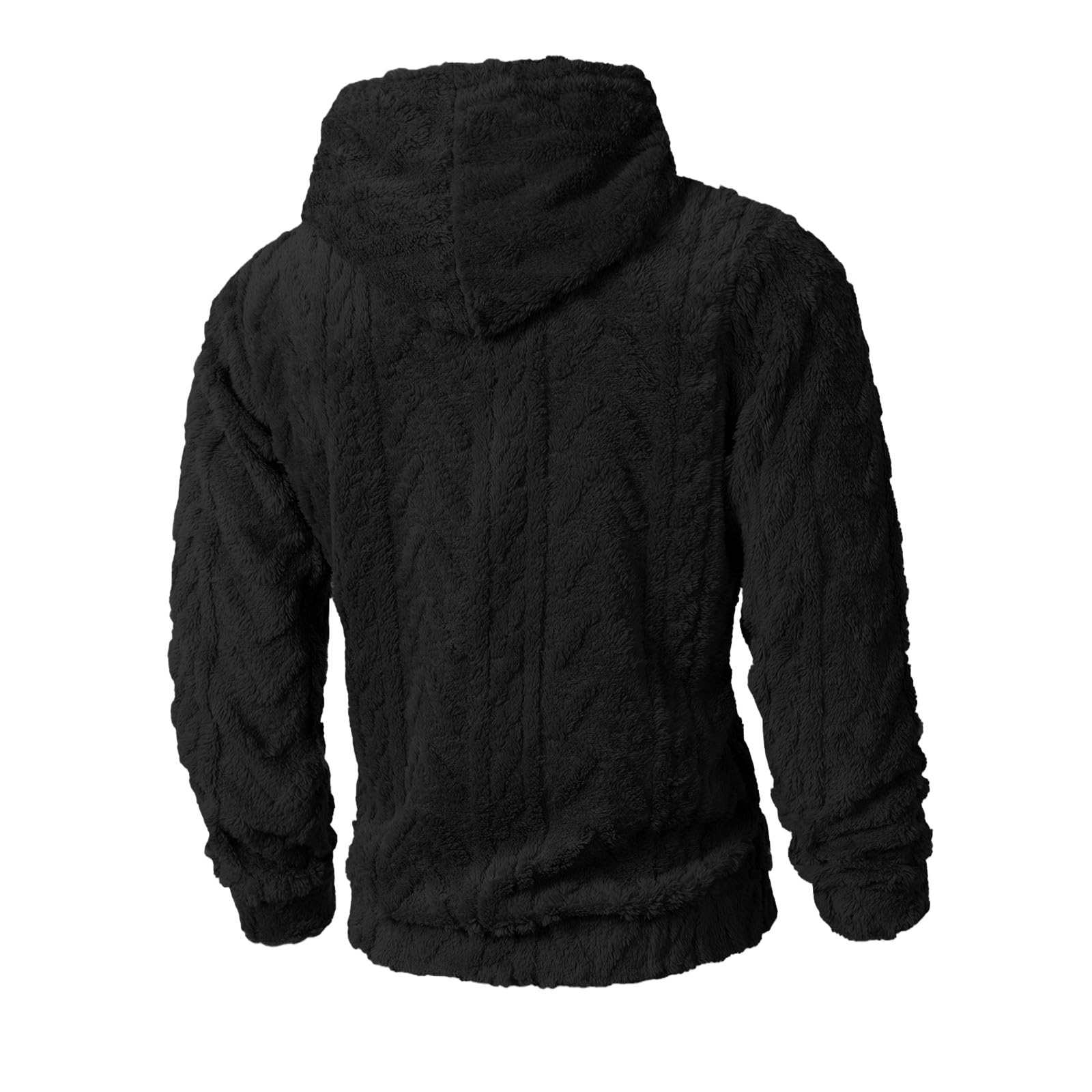 Sudadera Sin Mangas Hombre Chaqueta De Forro para Hombre, Manga Larga, Cremallera, con Capucha, Estilo Casual Y Cálido Invierno. Top Yoga (Black, S) Ropa Anti Calor Verano Trabajo