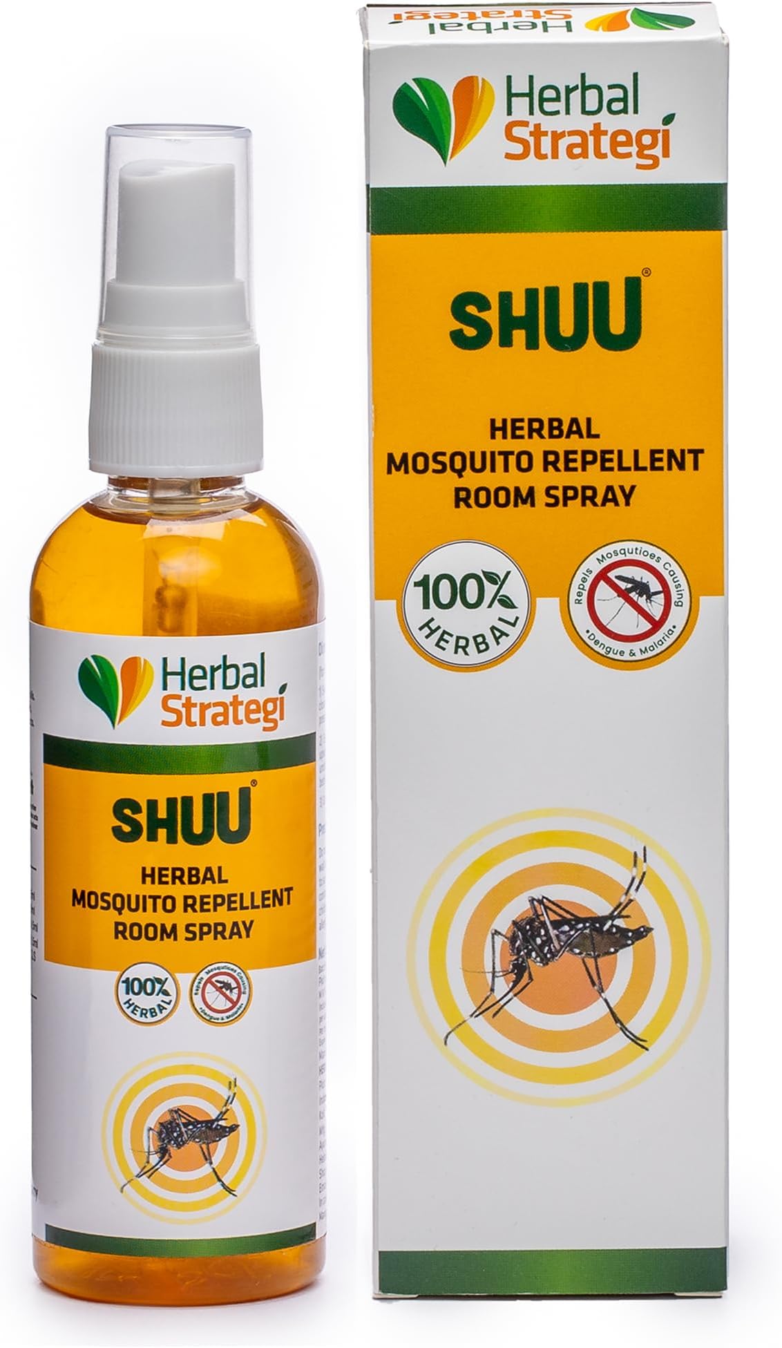 Mosquito Repellent Spray | Ayush Certified | Effective against Mosquitoes Causing Dengue Chikungunya Zika | 100% Herbal and Chemical Free | Baby and Pet Safe | 100ml