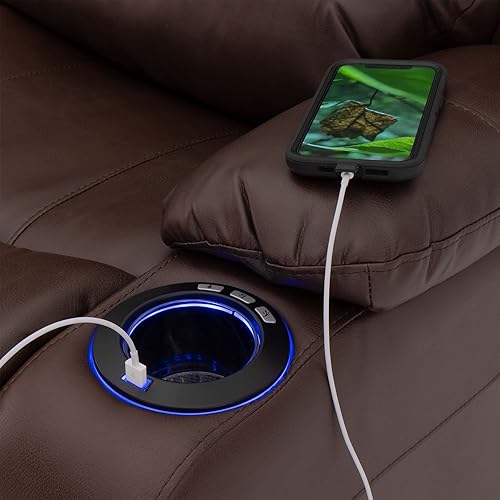 Miniatura 18 de RecPro Charles - Sofá reclinable doble de pared de 58 pulgadas, para autocaravana, con tela mejorada (color plomizo)