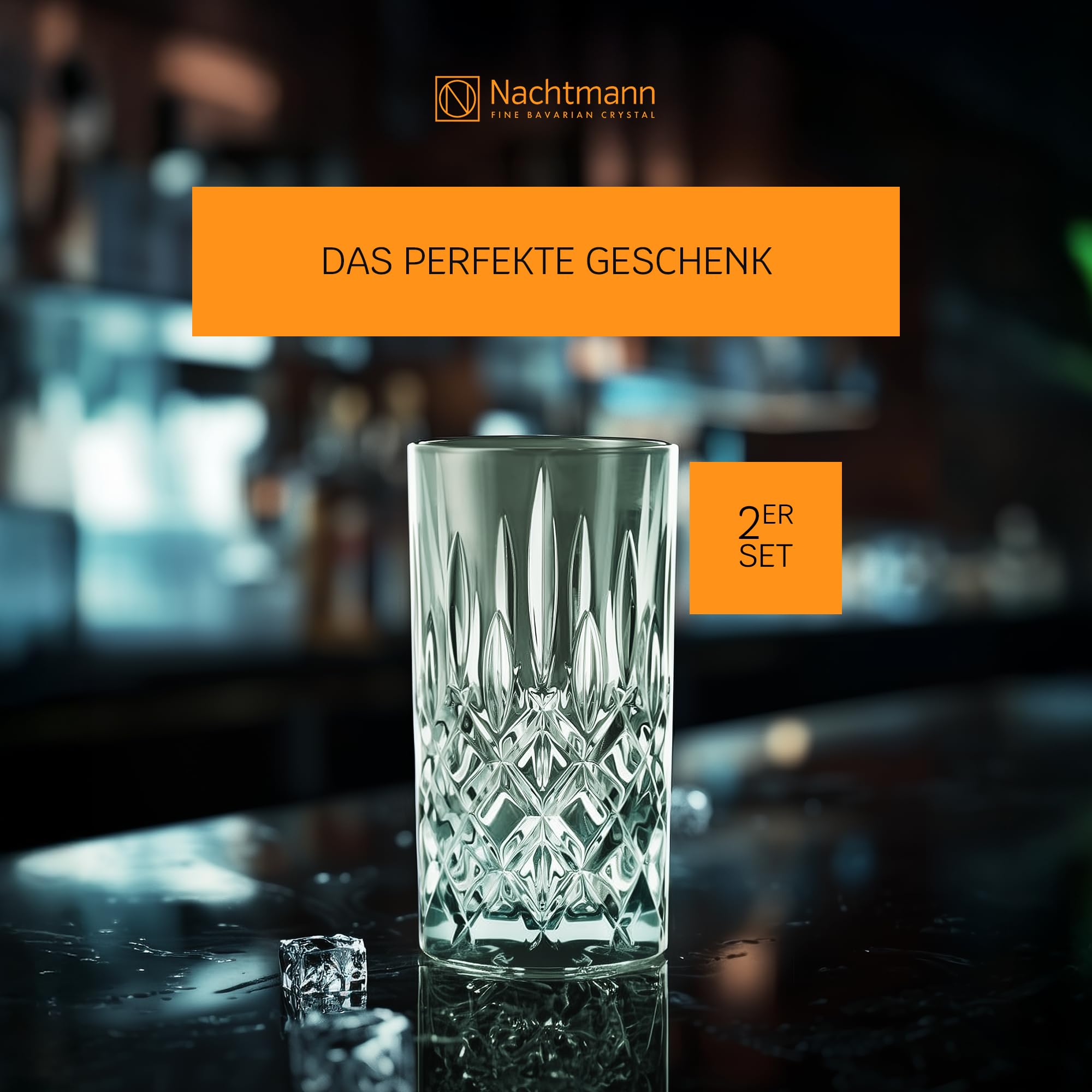 Nachtmann Noblesse 105712 - Set di 2 bicchieri da cocktail verdi, in cristallo, 395 ml, colore: menta