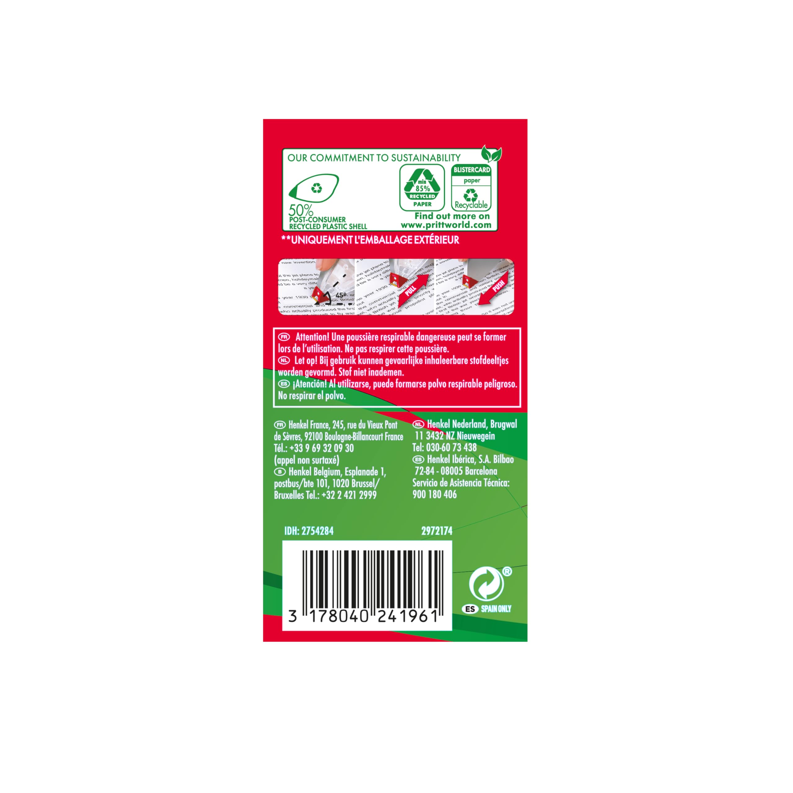 Correcteur Sec Emoji Roller De Correction PRITT Mini Emoji - Lot De 3 Correcteurs Secs 4,2mm Roller Correction