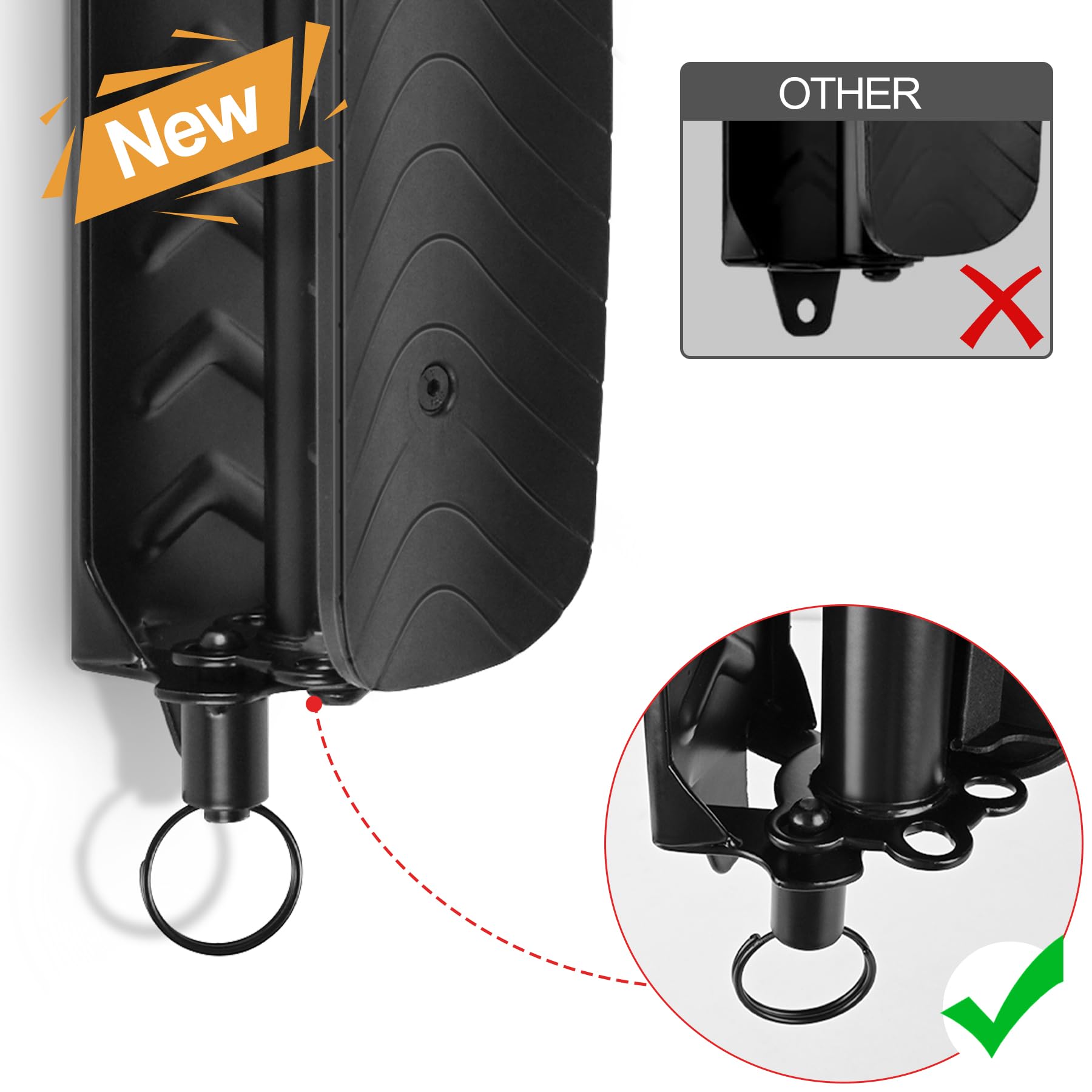 Soporte de pared giratorio para bicicleta, ganchos para garaje, soporte de pared para bicicletas (4, negro)