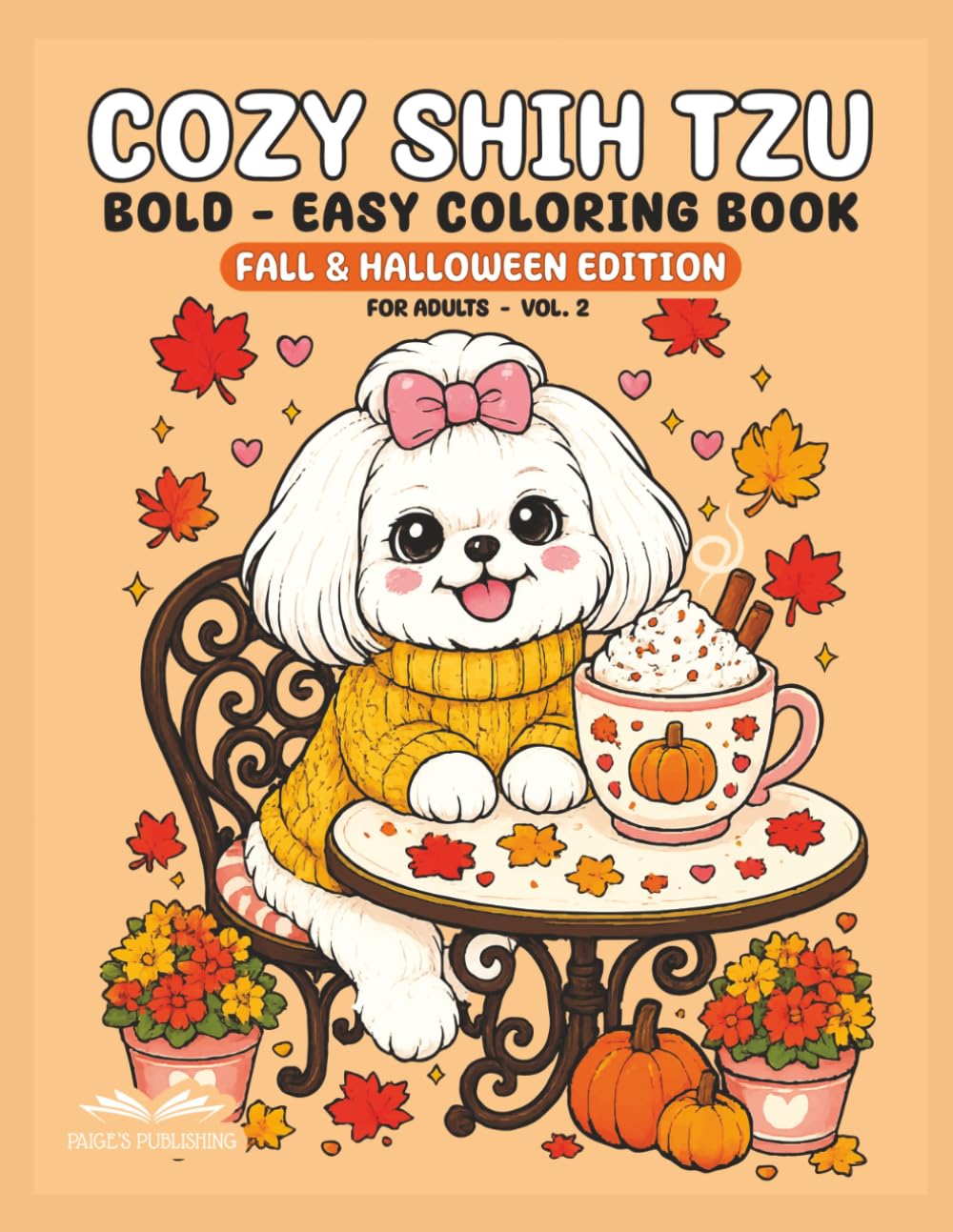 Cozy Shih Tzu Bold - Easy Coloring Book: Cozy Shih Tzu Bold - Easy Coloring Book