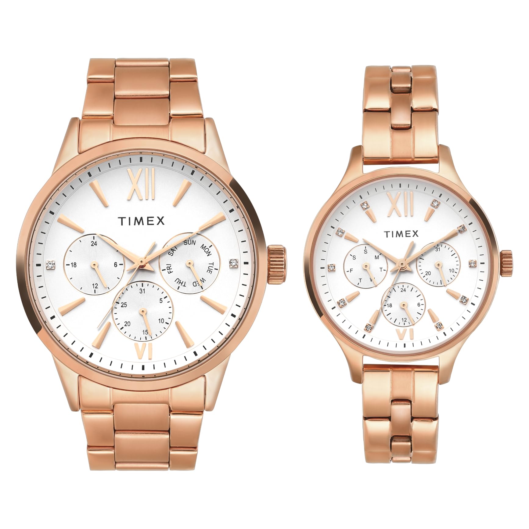 TIMEX Stainless Steel Unisex Pairs Silver Round Multifunction Dial Analog Watch- Tw00Pr304 (B0CQRQR2ZP) Amazon Price History, Amazon Price Tracker