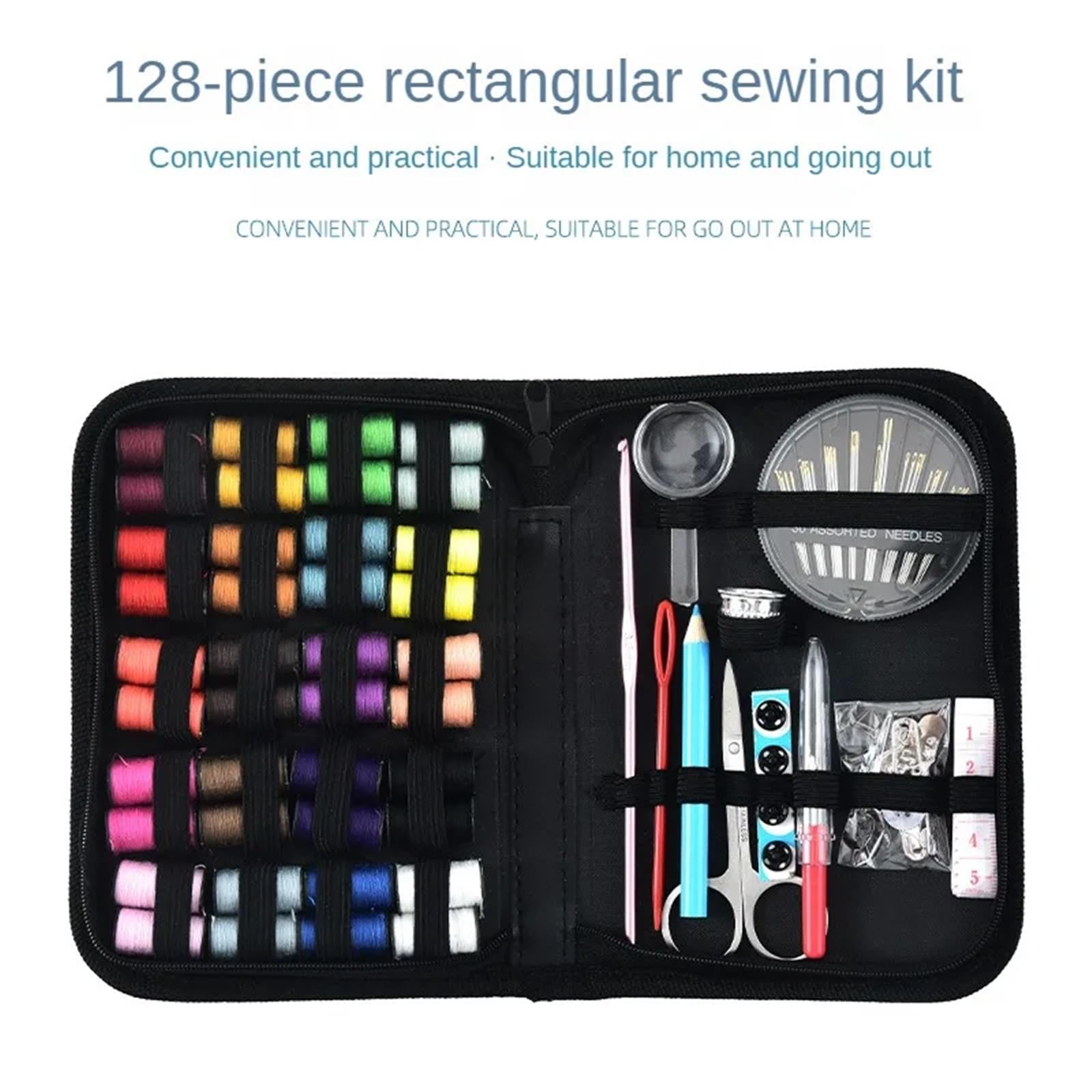 Nähset for Zuhause, DIY-Stickerei, Handnähwerkzeuge, tragbares Reise-Nähwerkzeug-Set, Heim-Nähbox-Organizer Reise Nähset(Type 2)