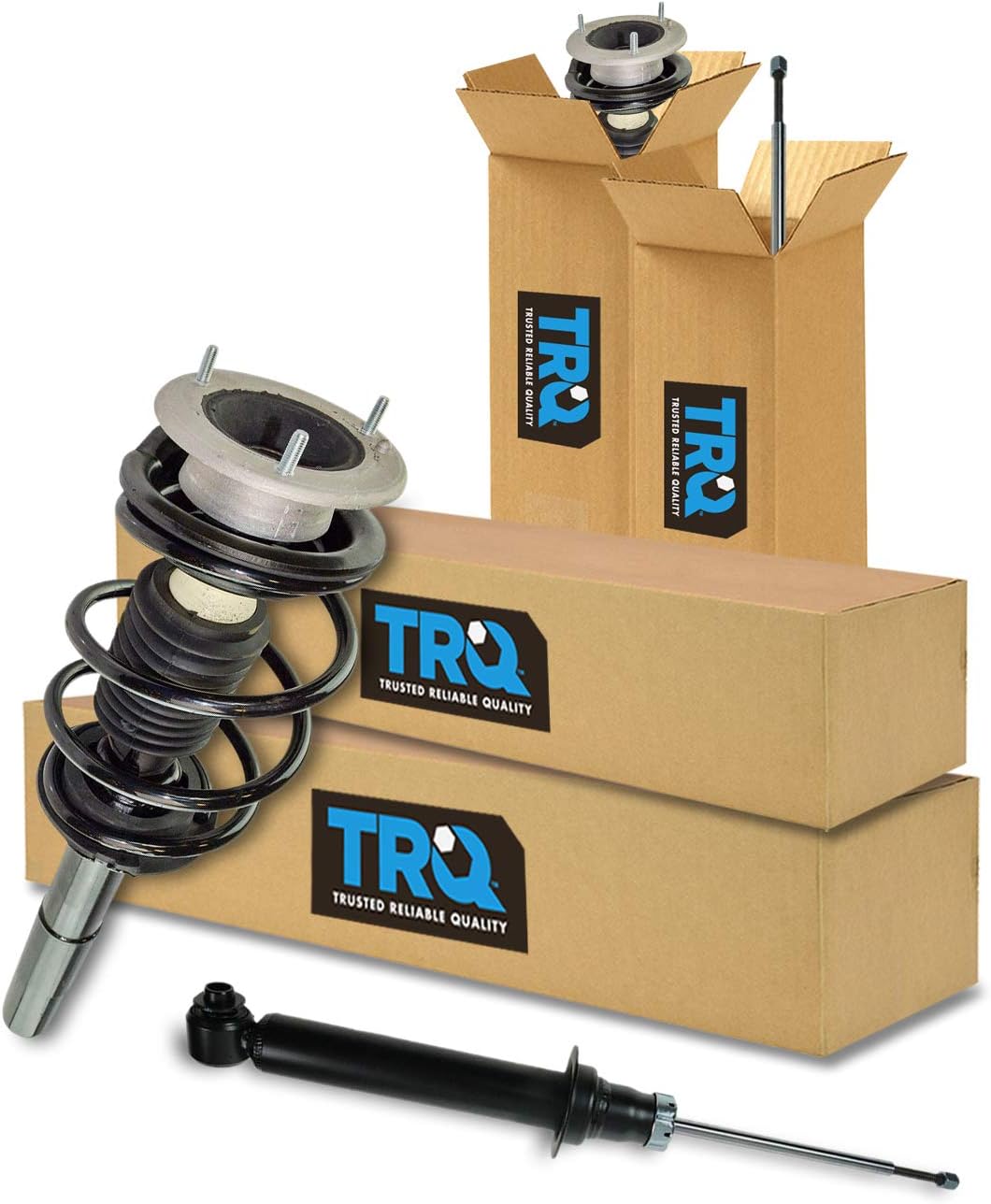 TRQ front and rear strut assembly kit for 2001-2003 BMW 525i, 1997-2000 528i/530i