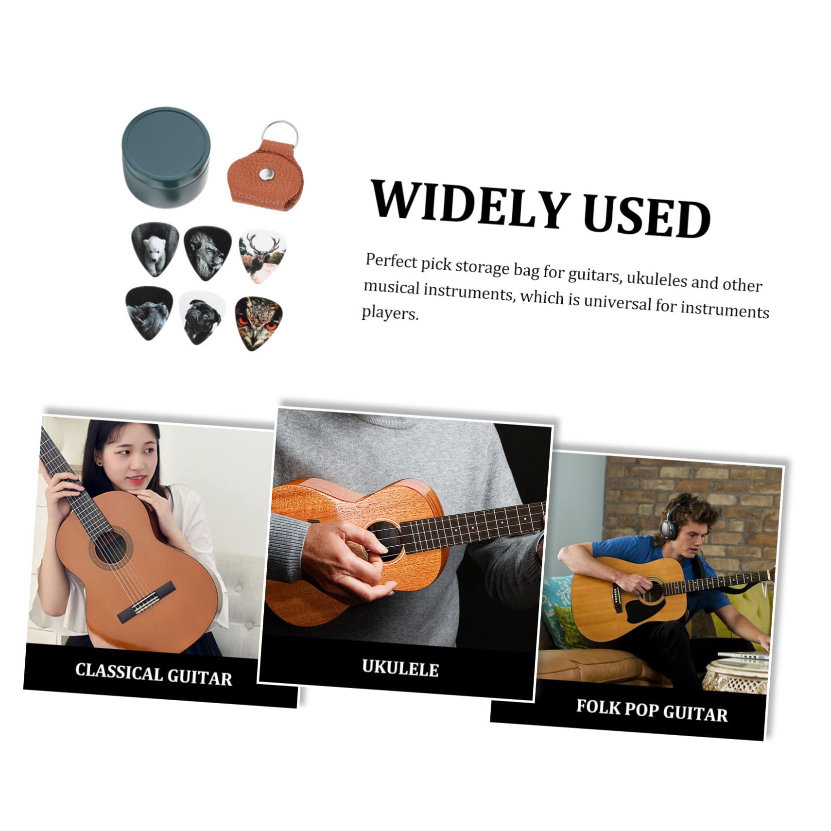 ibasenice 3ensembles Médiators Celluloïd Pour Guitare De Plectres Moyens Pour Musique Acoustique Et Électrique Avec Étui Inclus