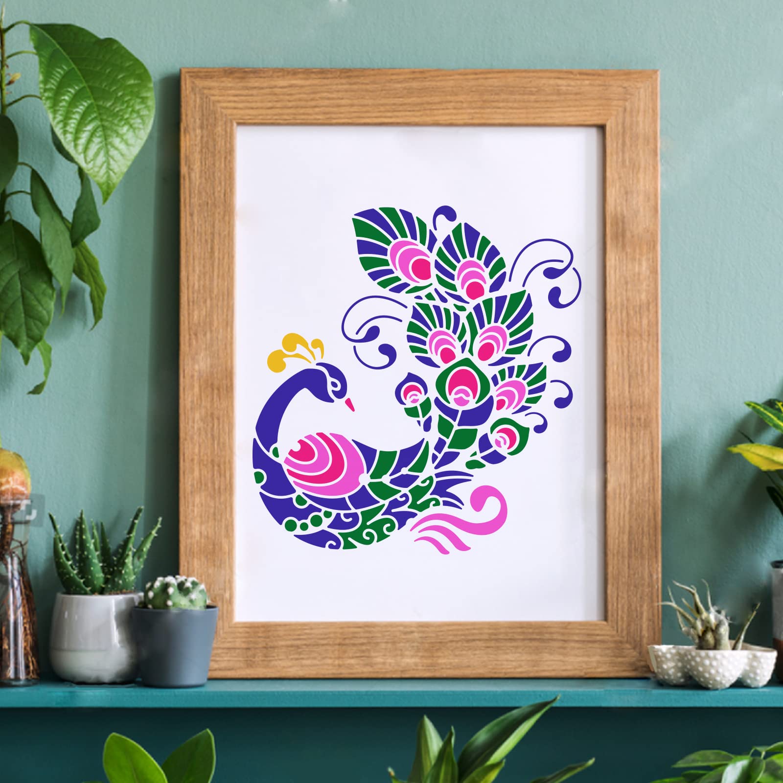 画材 Peacockesque Amazon.com: ZXQL 4 Pack Peacock Paint by Numbers Kit for