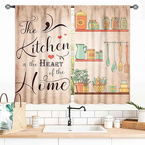 Miniatura 56 de Curtianos de cocina de granja, estilo rústico, tenedor y cuchara, estilo rústico, vintage, estilo rústico, vintage, estilo rústico, estilo rústico,