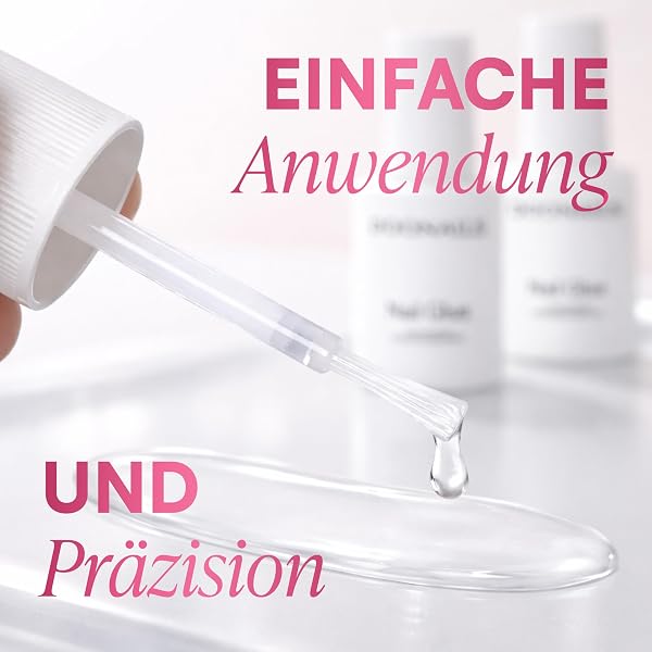 Doonails Nagelkleber Extra Stark (7ml) – Schnelltrocknender Brush-On Nail Glue für Kunstnägel, Tips, Press On Nails & Acrylnägel – Nagel Kleber für eingerissene Nägel & 100% Haftung - 3