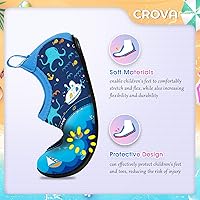 Vista 3 de CROVA Zapatos de agua para niños pequeños, calcetines acuáticos de secado rápido, antideslizantes, zapatos deportivos para niños y niñas pequeños
