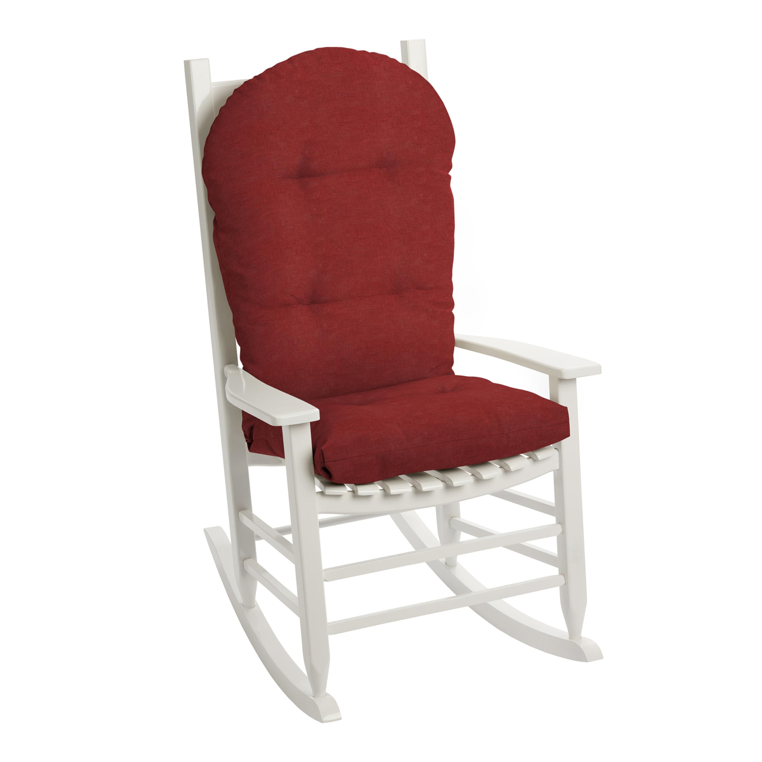 Arden Selections Oceantex Outdoor Plush Modern Tufted Adirondack Cushion, 2 Pack, 20 x 18, Water Repellent, Fade Resistant 20 x 18, Nautical Red