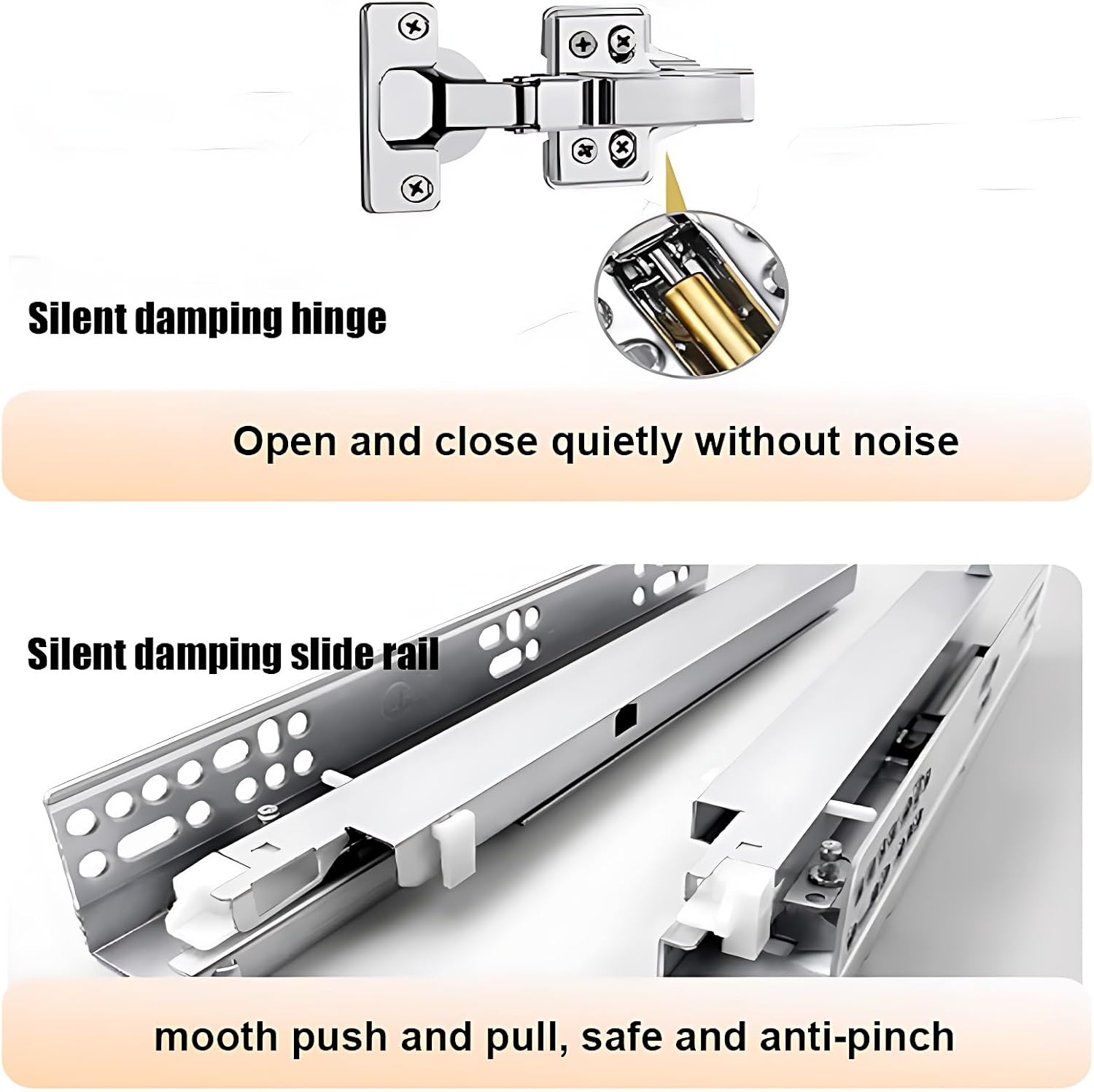 Bathroom Vanity - Floating Vanity with Sink & 2 Drawers, Includes Smart LED Defog Mirror, One-Touch Defog & LED Lighting, Solid Wood Multifunctional Cabinet (Wood,60IN)