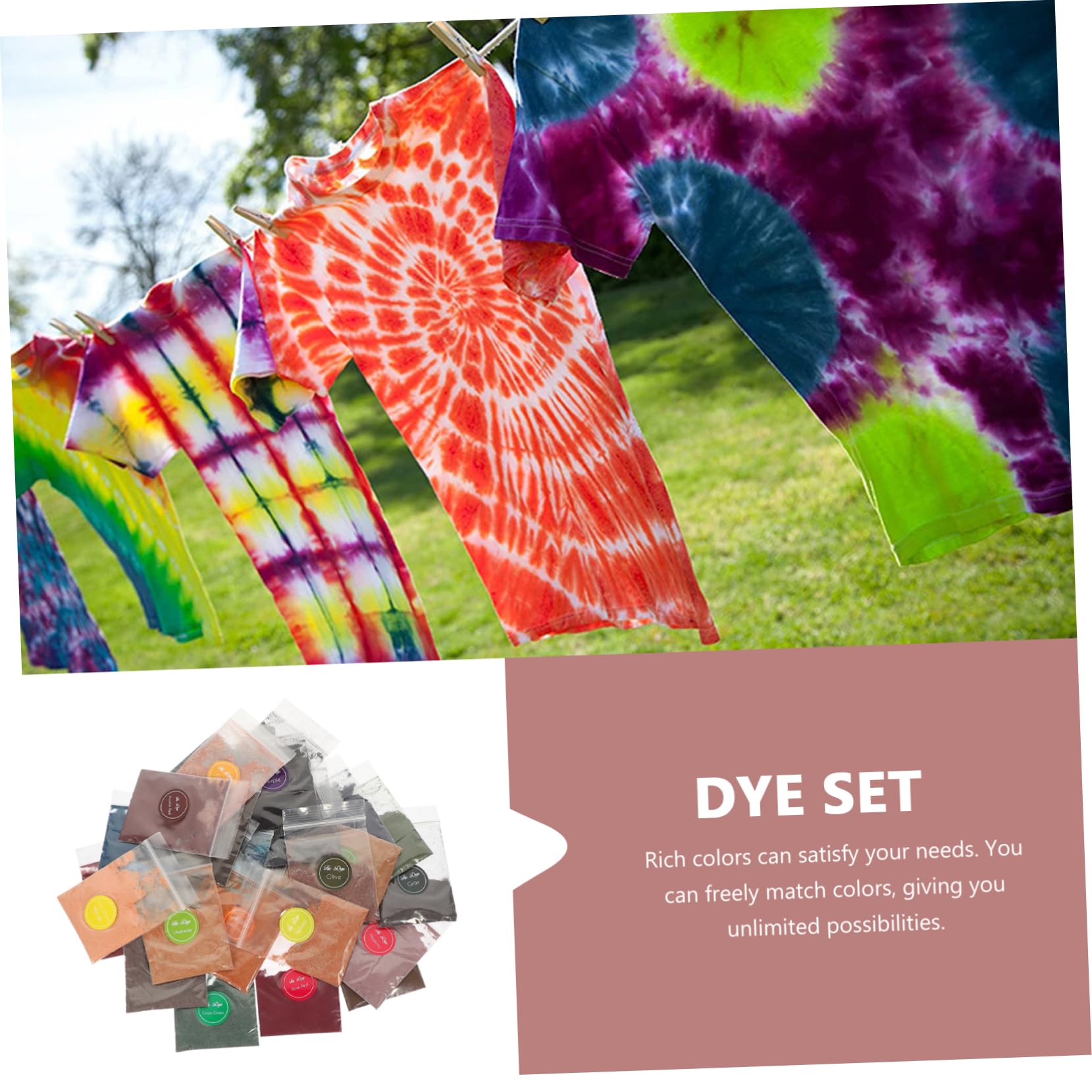 NUOBESTY 32borse Per Tie Dye Colori Colorante Per Per Attività Te Per e Adulti Shirt Scialli e Accessori Creativi