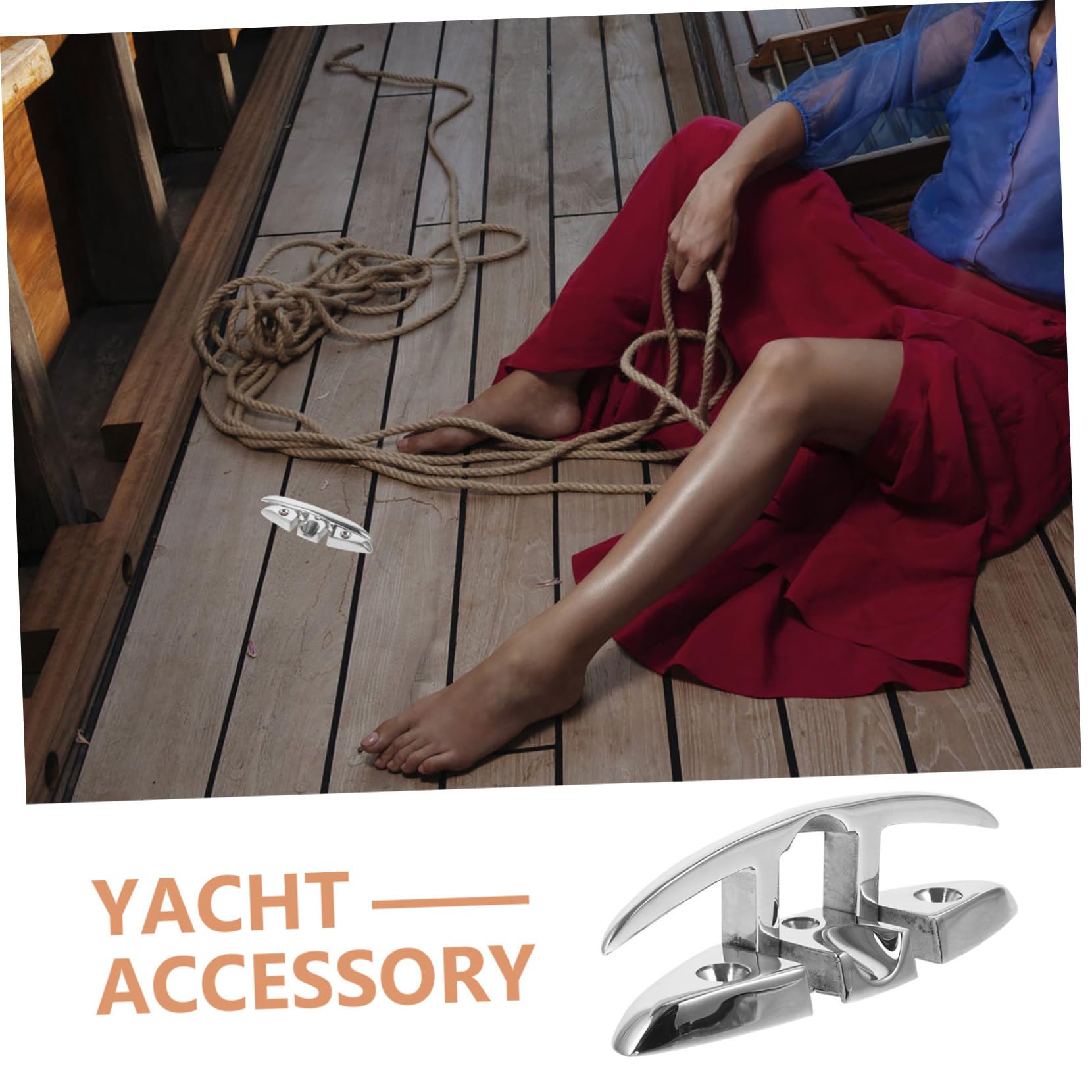 BESTonZON Bitta di Ormeggio in Acciaio Inox 316 Resistente per Barca e Yacht, Accessori Nautici per Fissaggio Corde e Aste Portabandiera, Ferramenta Antiruggine per attività di Vela