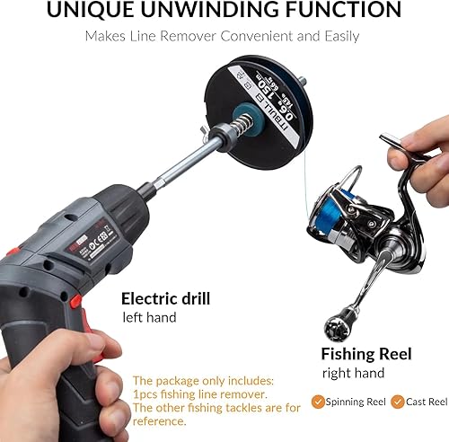 Vista 41 de THKFISH Bobinadora de línea de pesca Bobinadora de línea de pesca Accesorios de pesca ajustable estable portátil carrete de línea de pesca/removedor
