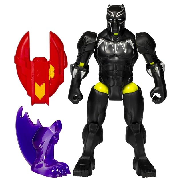 MixMashers Marvel, Black Panther, Figura de acción Mix-and-Match Avengers y Accesorios