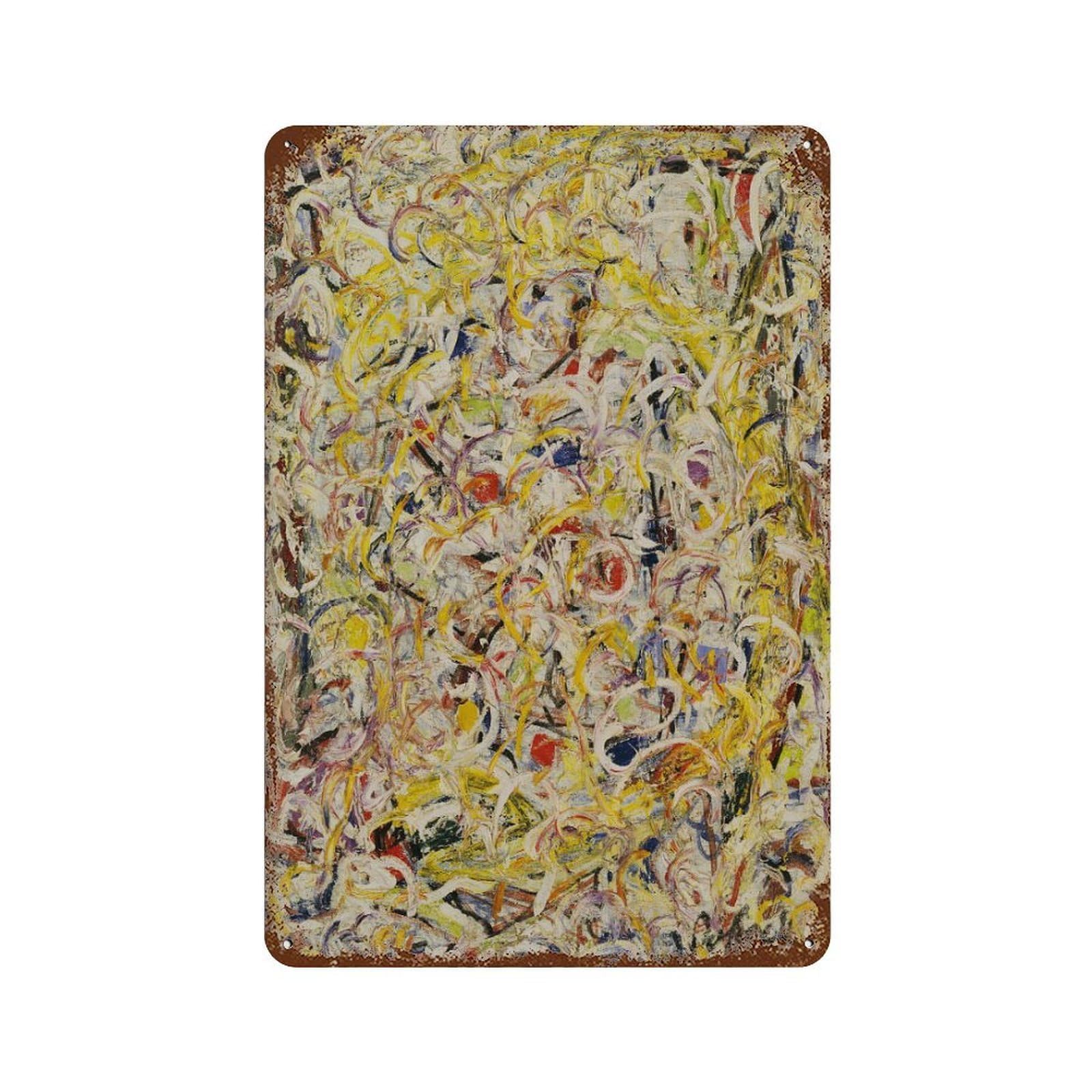 xiaoxiaoshen Jackson Pollock Exhibition Abstract Expressionist1 Wall Decor Art Metal Tin Poster Modern Home Decor Art Home Bar Shop Decorations Vintage Sign 30x20cm
