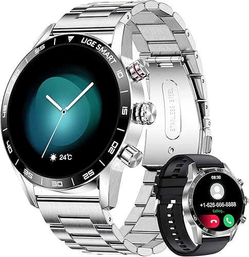 Reloj inteligente para teléfonos Android iOS (recepción de llamadasmarcación), pantalla táctil HD de 1.69 pulgadas, rastreador de actividad física