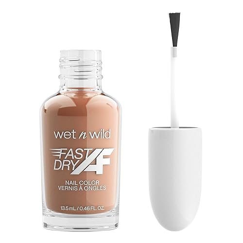 Miniatura 2 de Wet n Wild Esmalte de uñas de secado rápido AF, secado rápido en 40 segundos, de larga duración y alto brillo - Lo siento, soy Latte