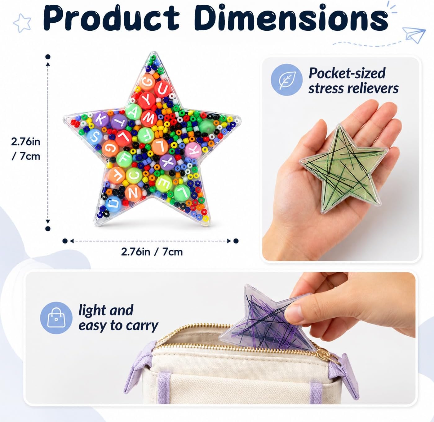 10 Pcs Picky Pads, 6 String Picky Pads with Tweezers & 4 DIY Bead Bracelet Sensory Pick Pads with Storage Box, Adult Sensory Stress Relief Toys for Trichotillomania, Dermatillomania, ADHD & Anxiety