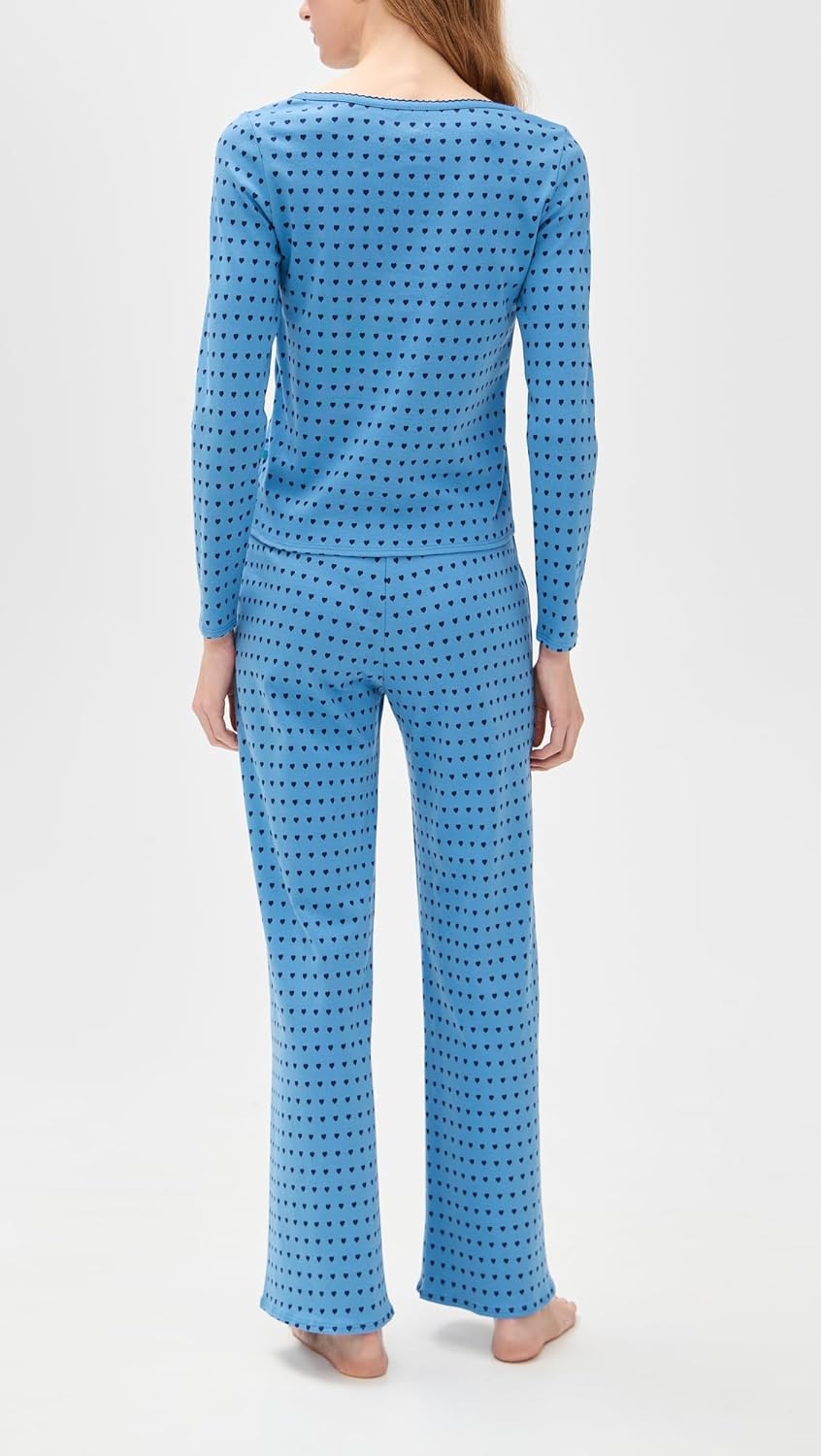 Women's Ellie Pajama Set in Floating Hearts - Image 3