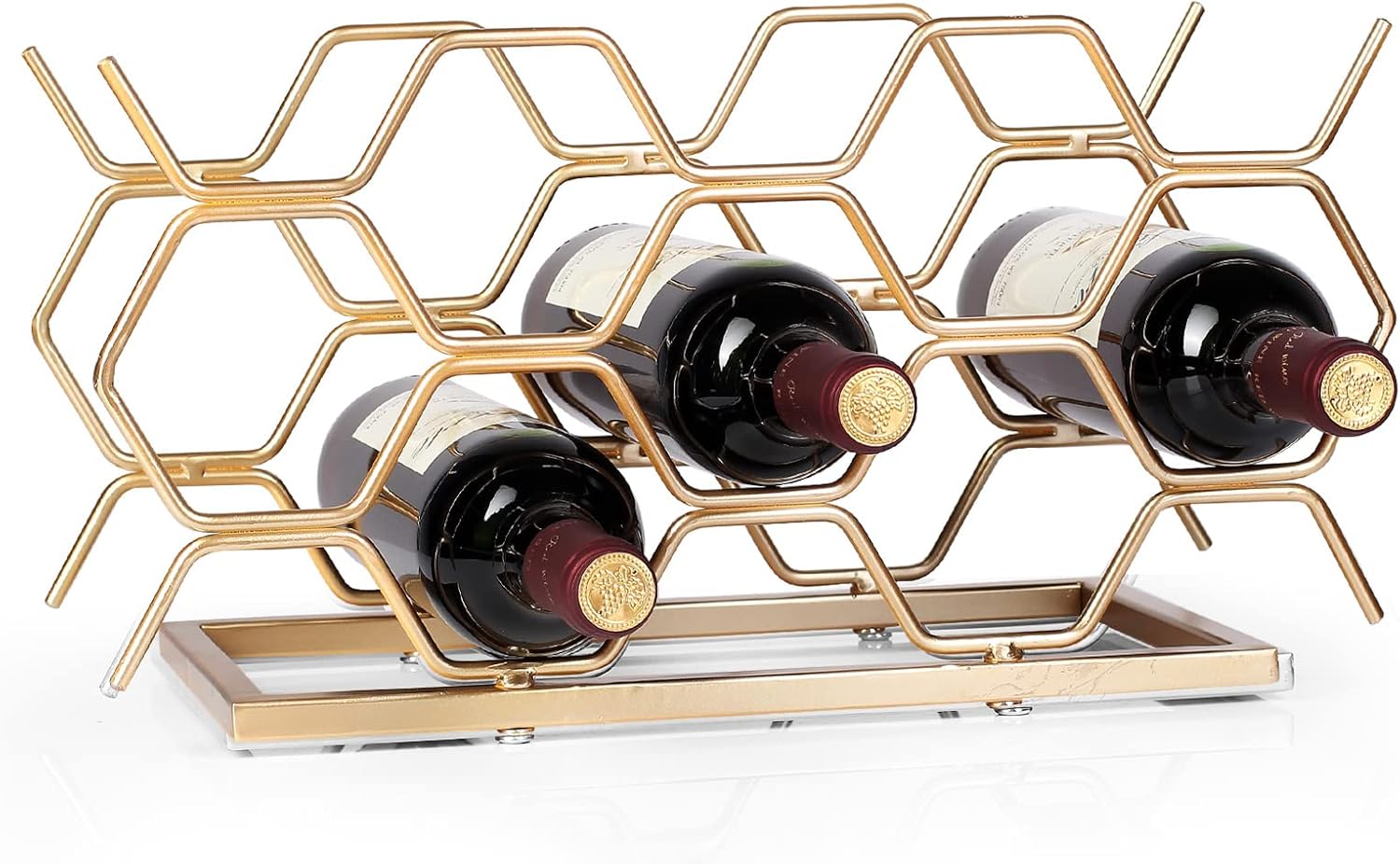 Amazon.com: Drincarier Countertop Wine Rack - 10 Bottle Freestanding ...