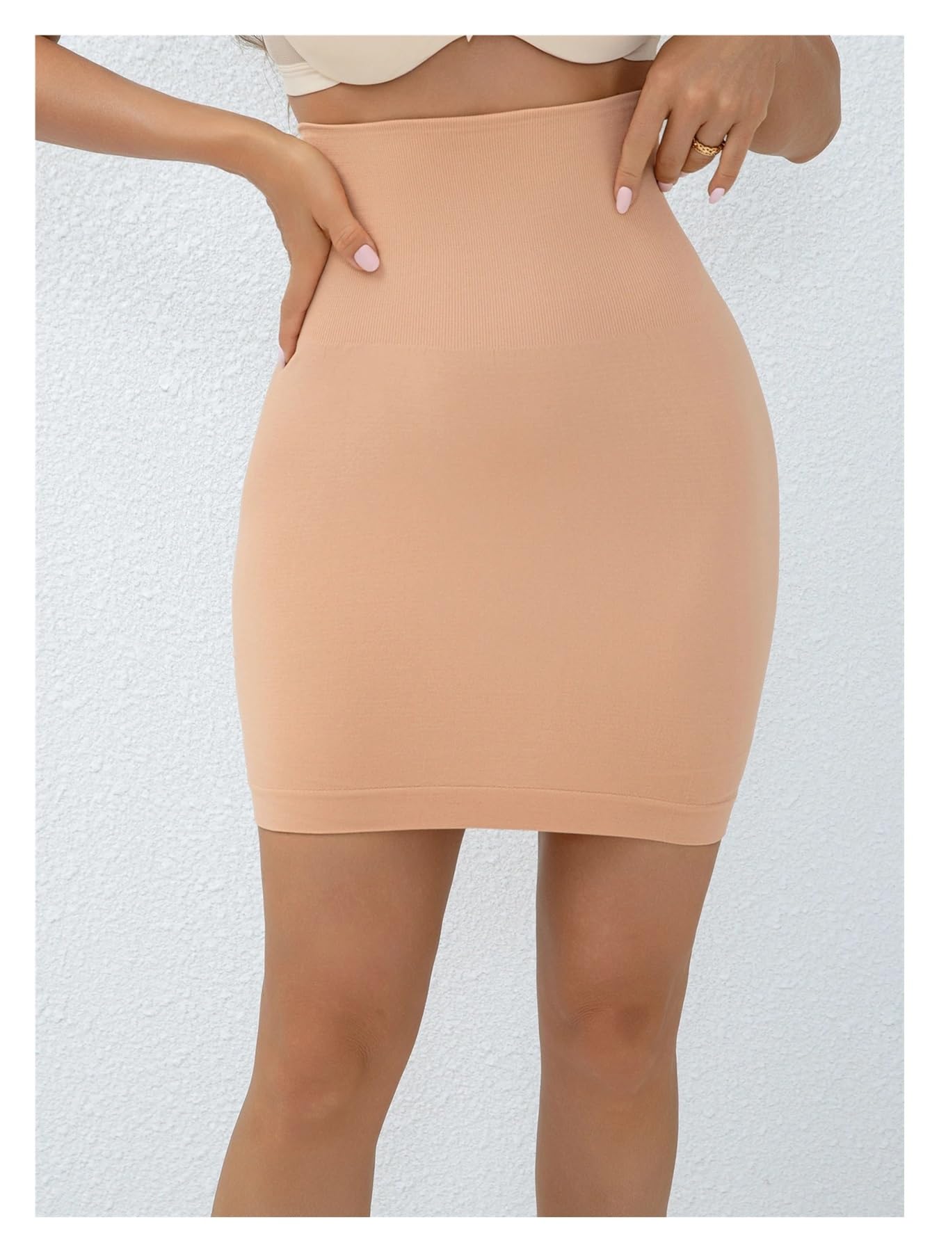 Vestido Moldeador de Cintura Alta, sin Costuras, 2 en 1, con Control Abdomen y Pantalones Cortos incorporados