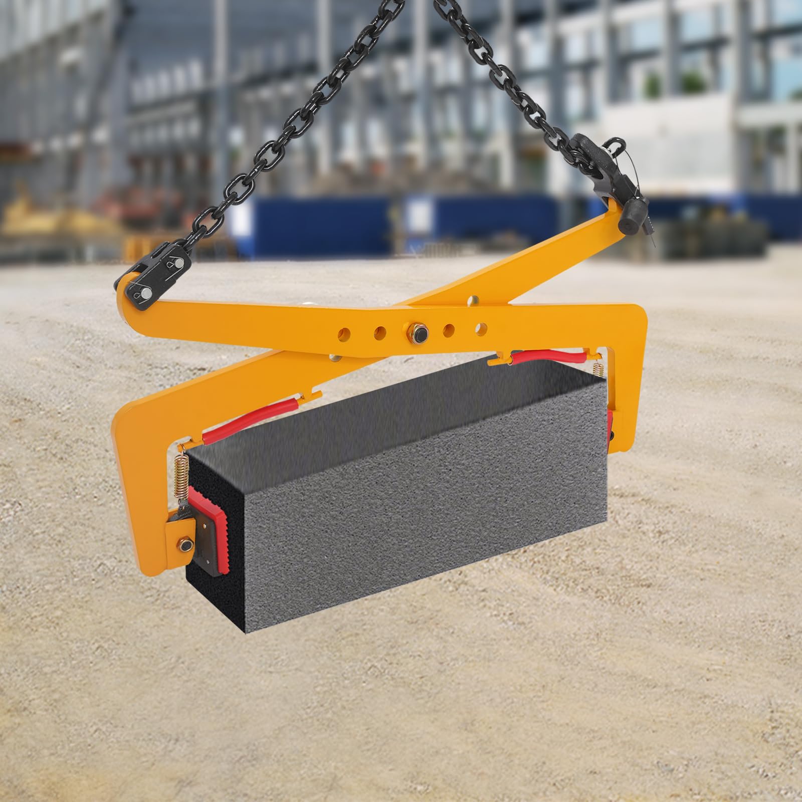 Condition photo showing Good Condition for undercat stone lifting clamp, adjustable range: 12.99-27.56in, 1100lbs, heavy duty granite slab lifter clamp, for vertical lifting and transporting of marble concrete block slate sheet curb stone