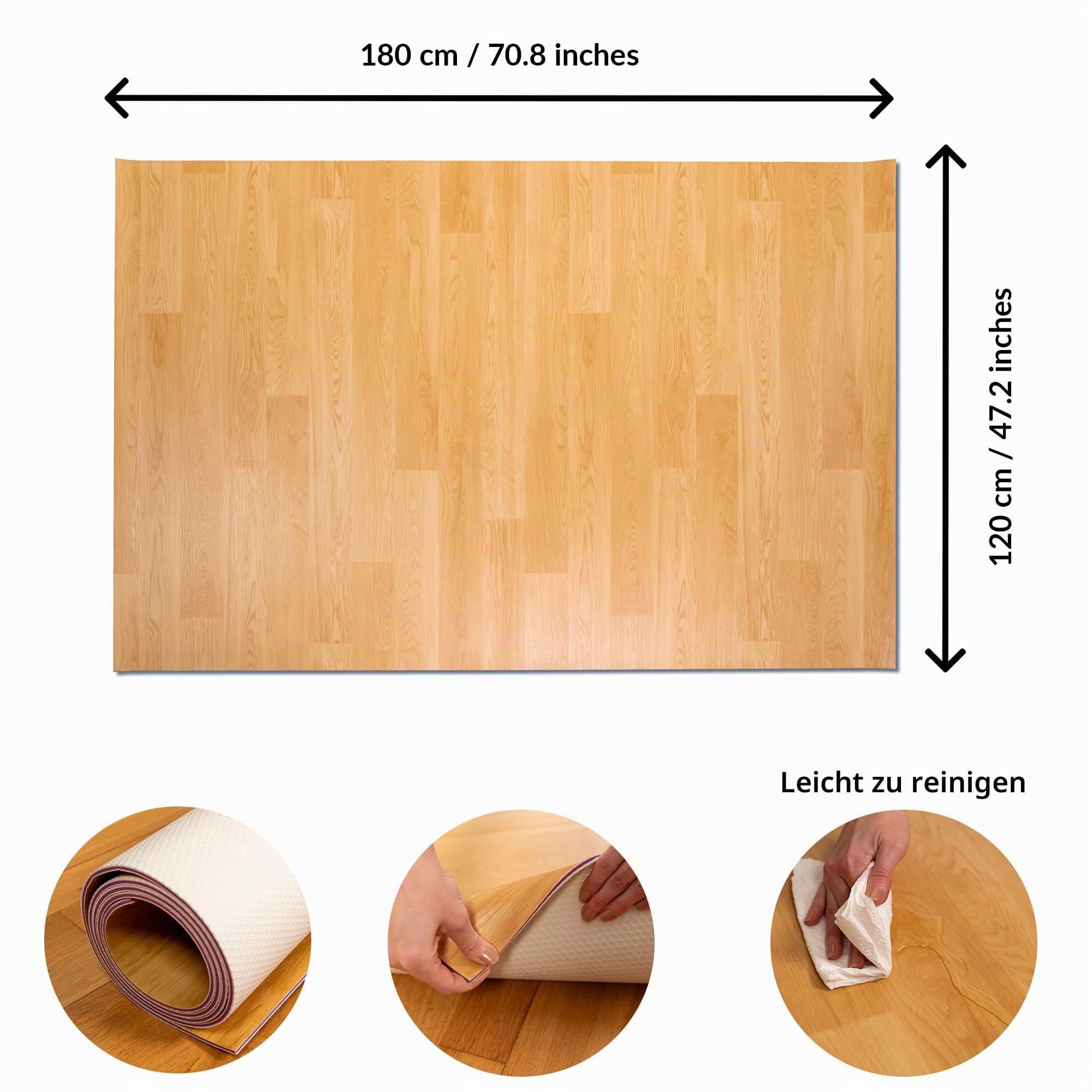 Mobiler Marley Tanzboden PVC | Groß 183 x 122 cm Oder 122 x 91 cm | Tragbare Tanzfläche für Ballett, Stepptanz, Irish Dance & mehr | Rollbare Tanzmatte | 5 mm Stark | Für Zuhause & Studio