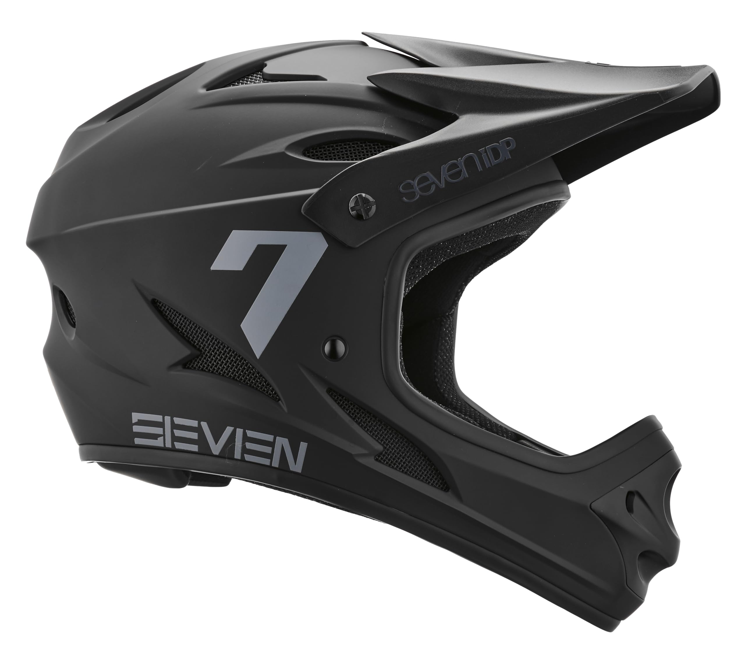 7 iDP M1 MTB Mountain Bike Full Face Lightweight Vented Bicycle Helmet (Matte Black, S) — image 1