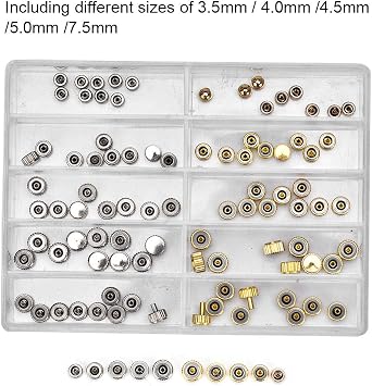 Watch Crown Spare Parts, Watch Mini Screw, Watch Crown Set Watch Crown Parts Replacement Accessories Watch Repair Tool