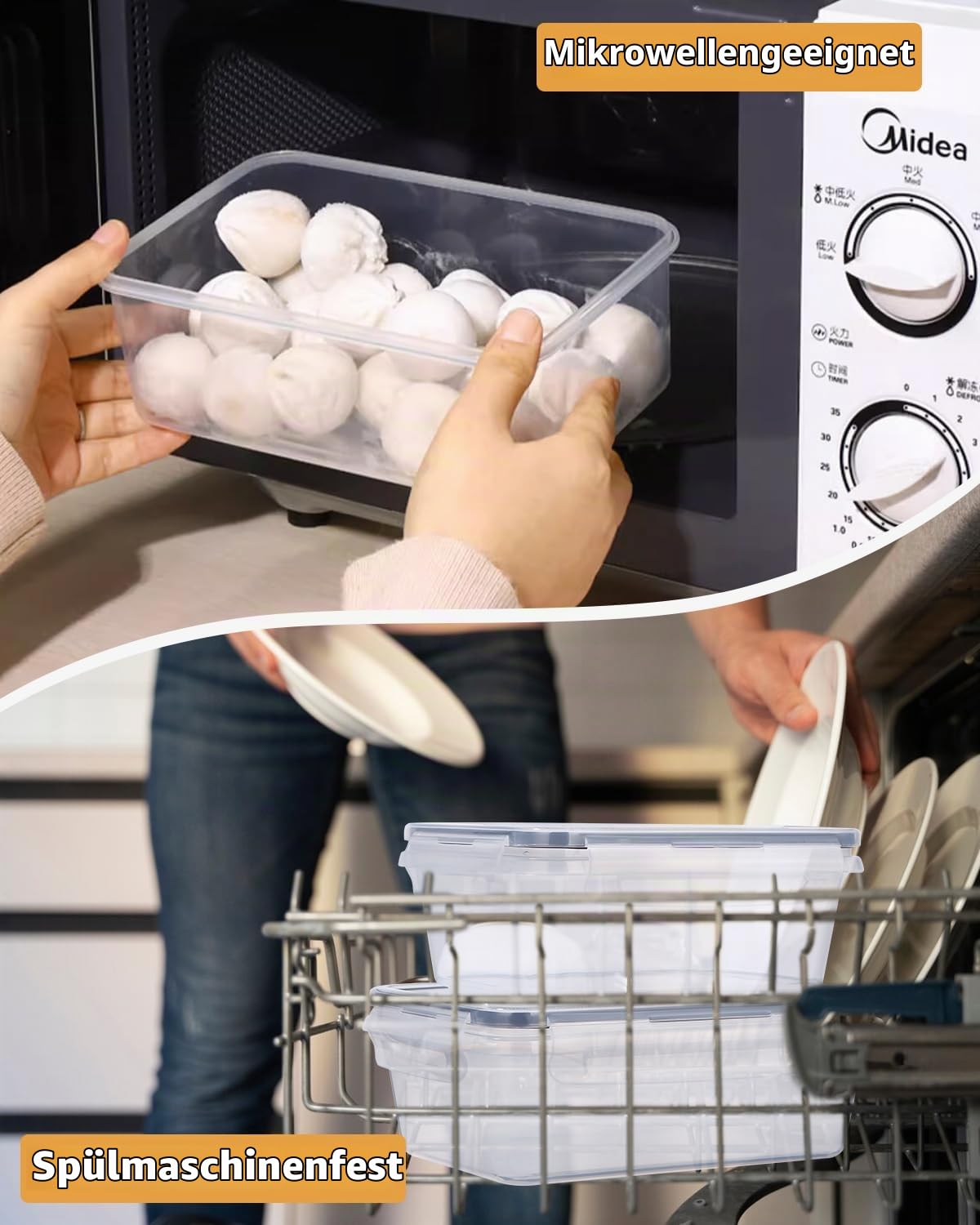 Frischhaltedosen mit Deckel,14 Stück Küche Meal Prep Boxen Frischhaltedosen mit Deckel für Lebensmittel,Spülmaschinen Mikrowellen und Gefrierschrankgeeignet,Auslaufsicher Luftdicht BPA-frei