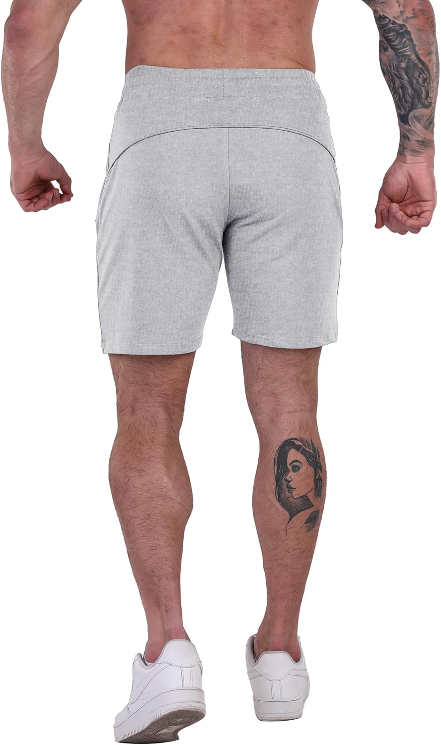 FIRSTGYM Mens Athletic Shorts 7 inch for Casual Running Sports Gym with Zipper Pockets - Image 5