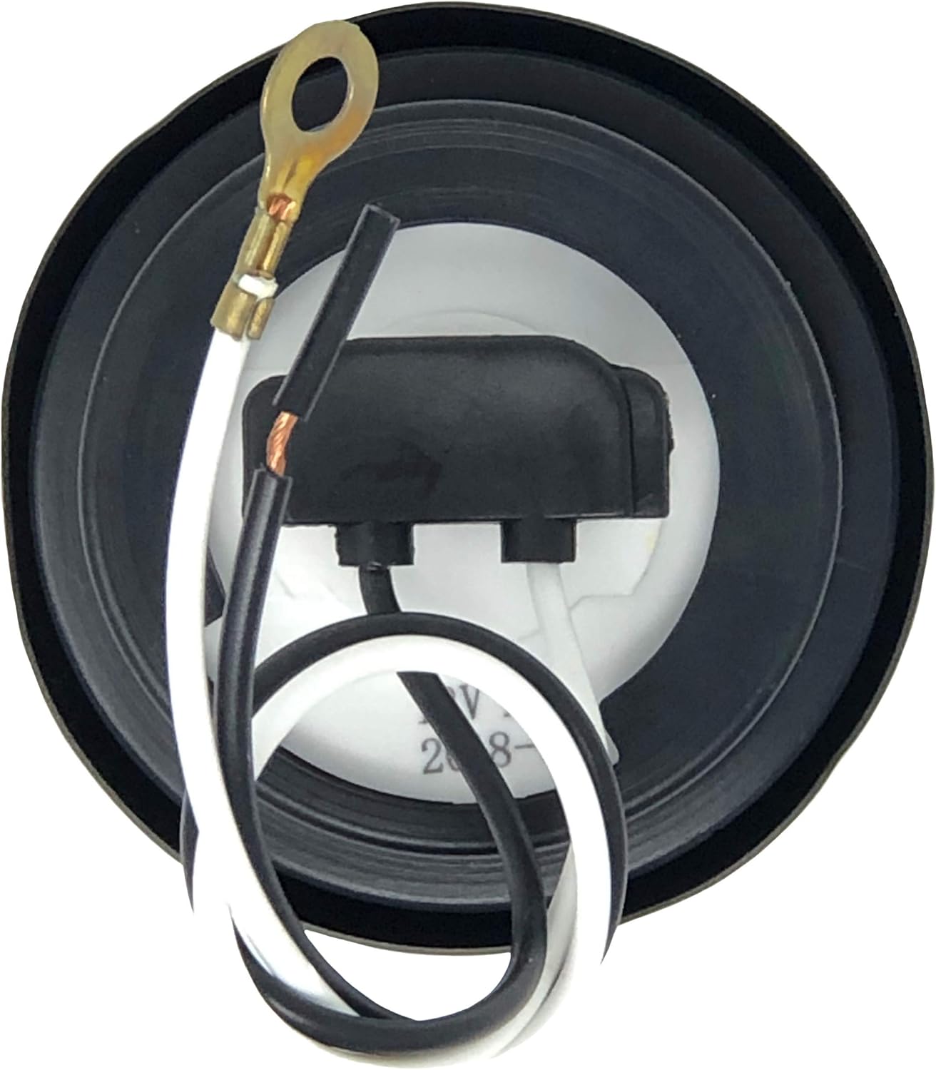 [10x Amber] 2" Round Trailer 9 LED Clearance Side Marker Lights [DOT FMVSS 108] [SAE P2] [Reflector Lens] [Grommet+Plug] [Flush-Mount] [Waterproof IP67] Marker Clearance Lights Trailer Truck