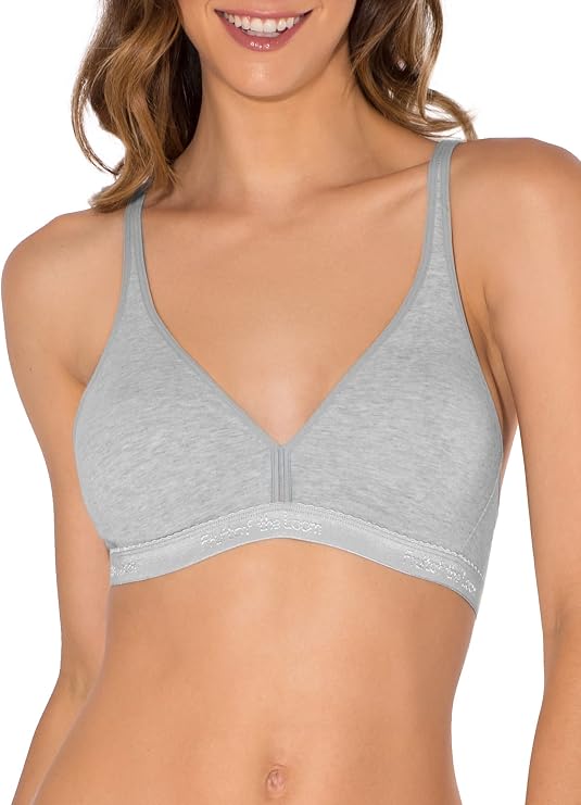 Fruit of the Loom Women's Wirefree Cotton Bralette Full Coverage Bra (Pack of 3)