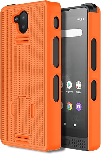Miniatura 9 de Nakedcellphone - Funda con clip para Sonim XP10 5G funda rígida delgada para teléfono con soporte y rotacióntrinquete Combo de funda de cadera para