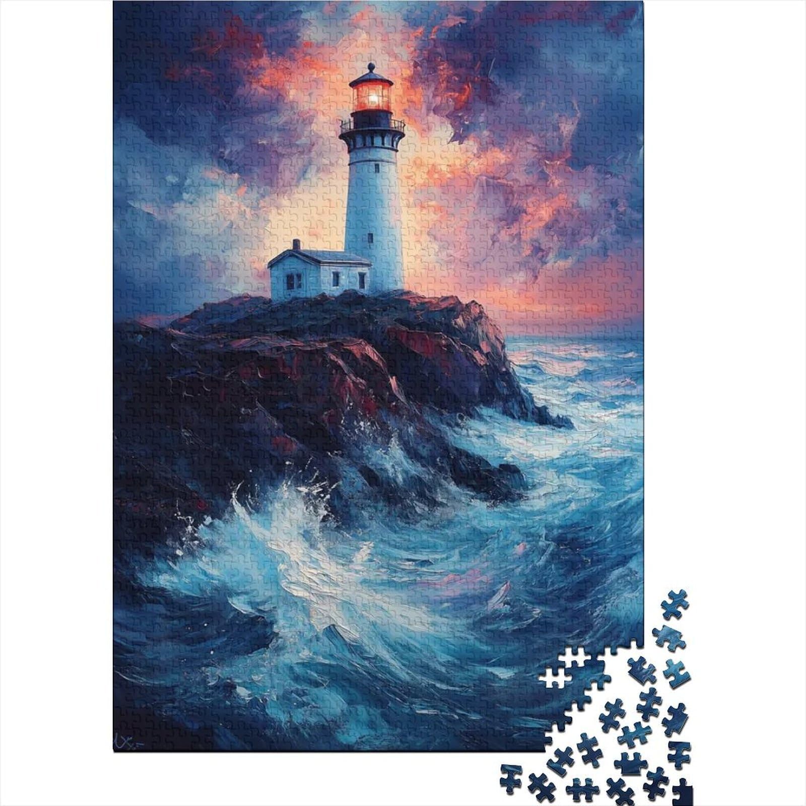 TK003783 Jigsaw Puzzles Puzzle for Adults Kids. 1000 Piece Whimsical Challenge Toy Educational Game Home Decoration for Adults& Kids Age 14 Years Up 38x26cm/1000pcs — image 1