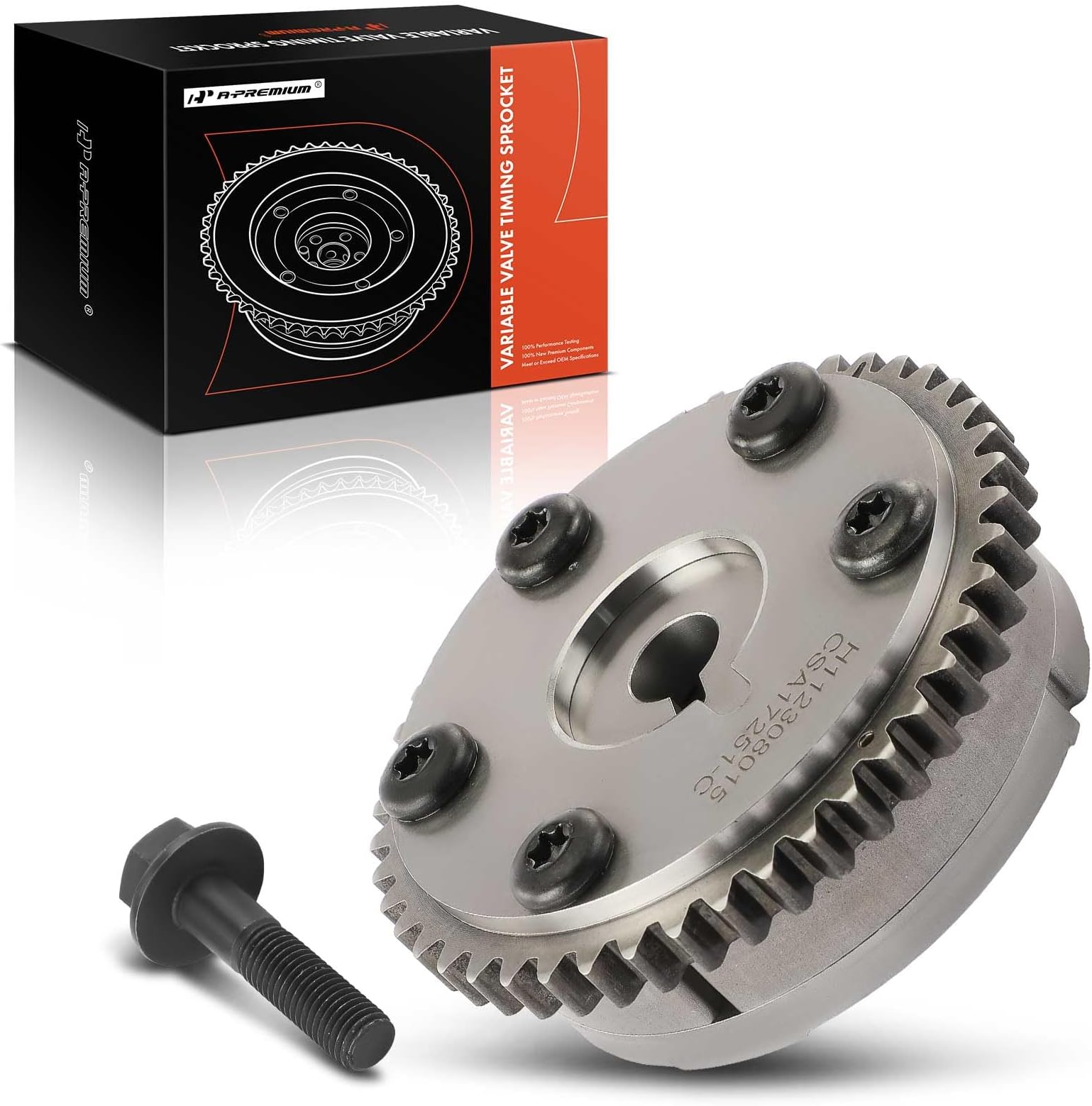 A-Premium Intake Engine Variable Valve Timing Sprocket Gear Camshaft Phaser Compatible with Honda Accord 2008-2012, CR-V 2012-2014, Crosstour 2012-2015, 2.4L, Replace# 14310R44A01, 14310R5A305