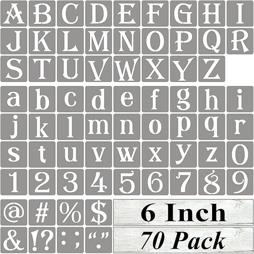 1 Inch Alphabet Letter Stencils For Painting - 70 Pack Letter - Want It All - View #5