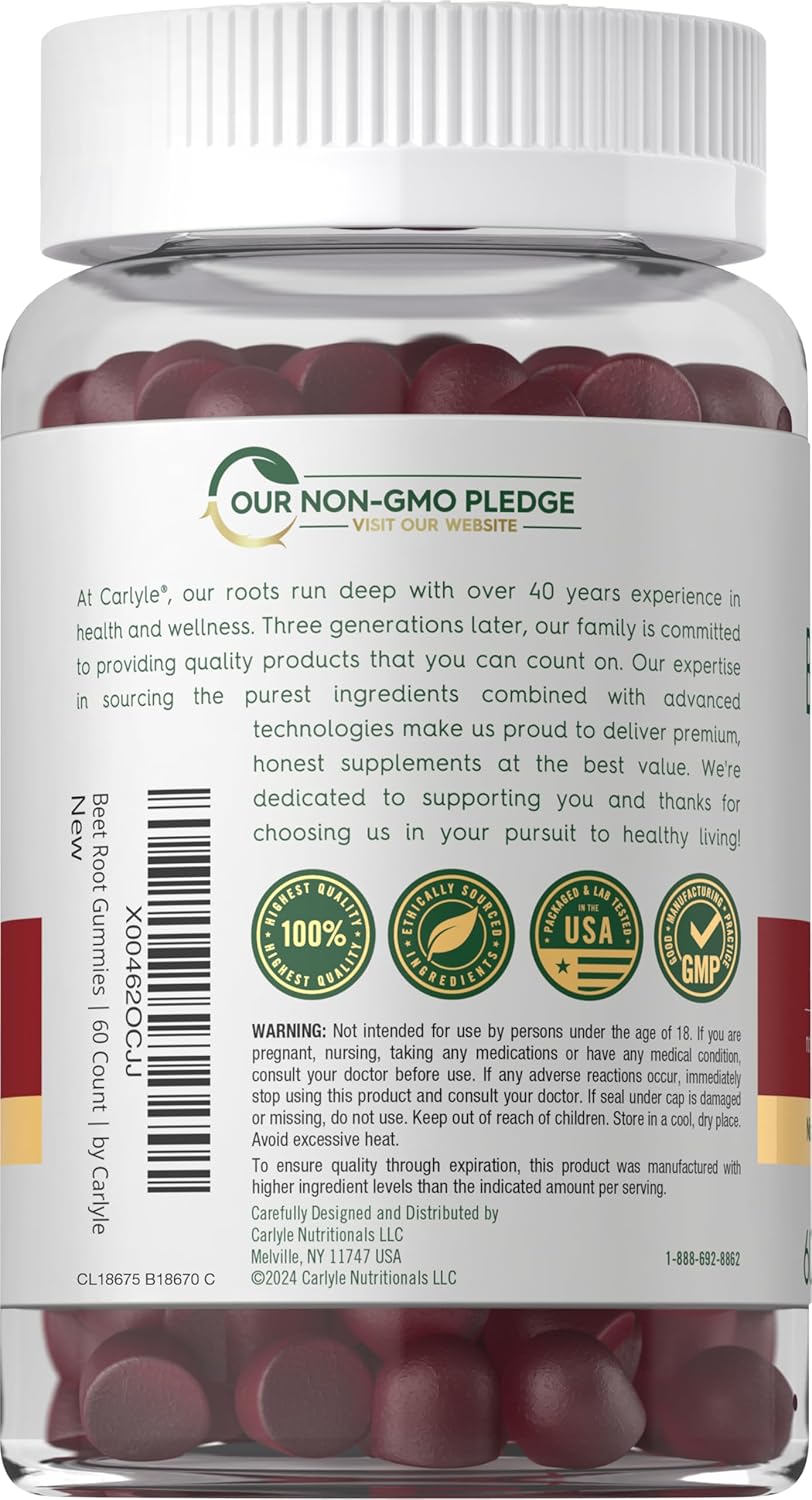 Beet Root Gummies | | Extract Supplement with Bla Pepper and