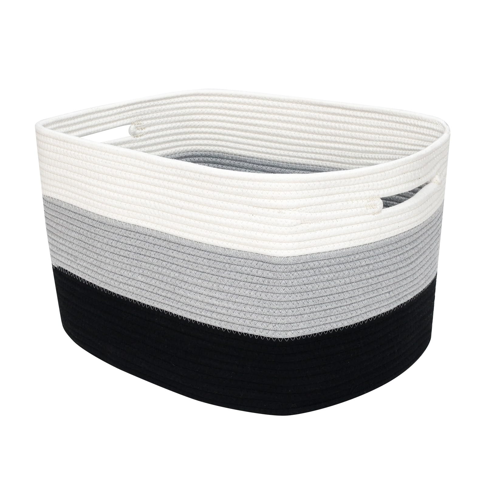 Amazon.com: ArcaGuru Rectangle Woven Baskets for Storage, 50L Cotton ...