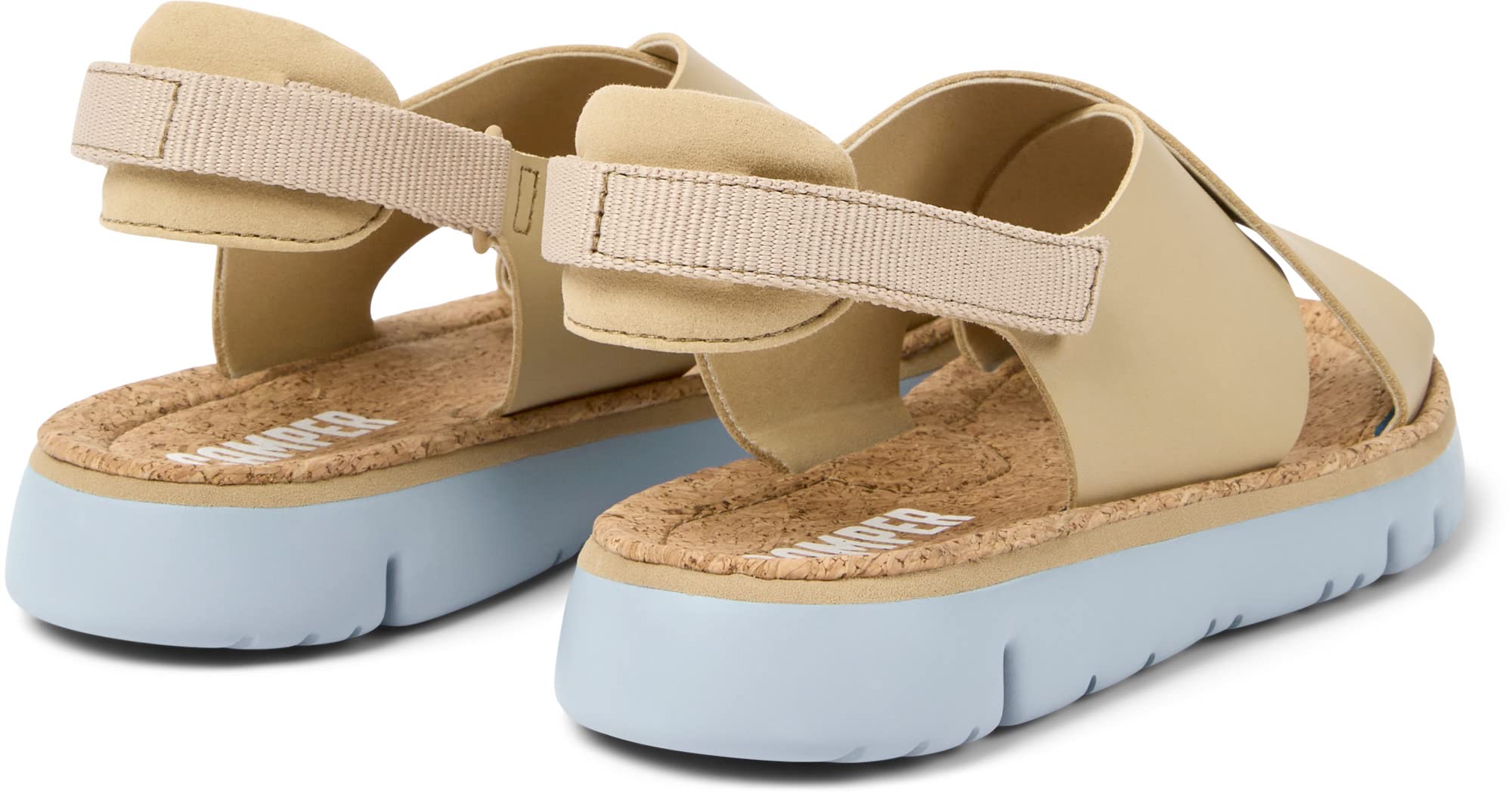 Camper Women's Oruga Sandal - K200157 Flat Sandal With Flexible, Lightweight Sole (Urban Summer Look)